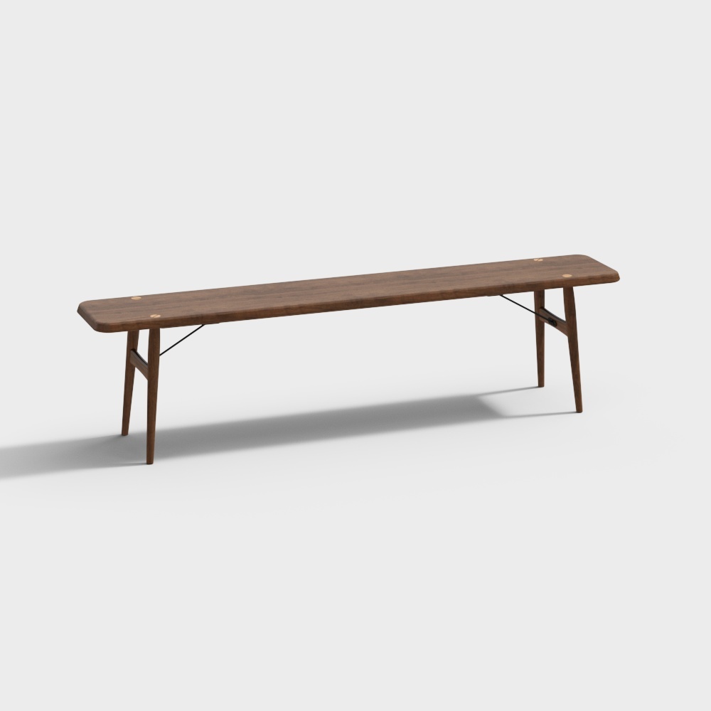 凡屋家具-巧克力长凳-1.7M黑胡桃款