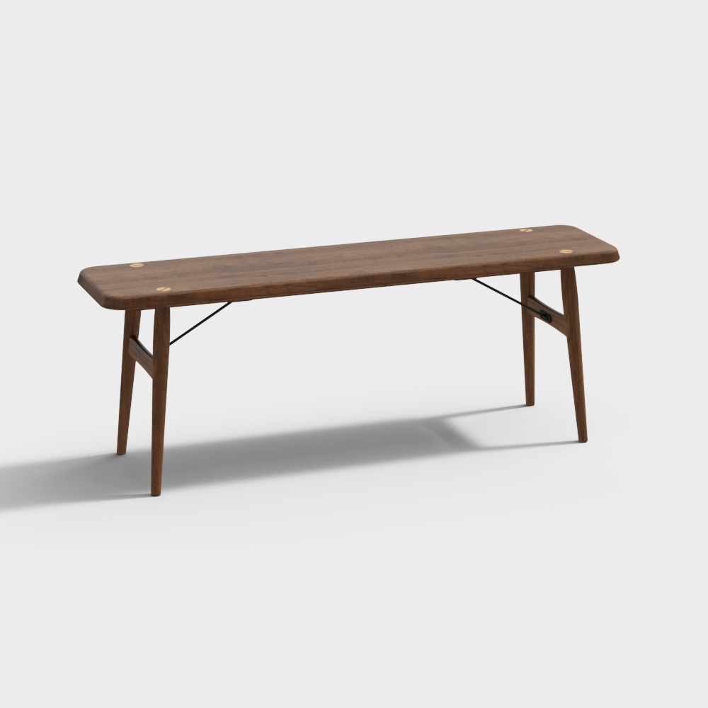 凡屋家具-巧克力长凳-1.2M黑胡桃款