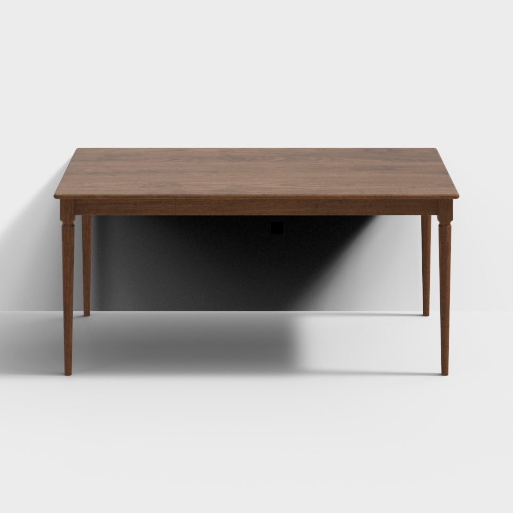 凡屋家具-基础餐桌-1.65M黑胡桃款