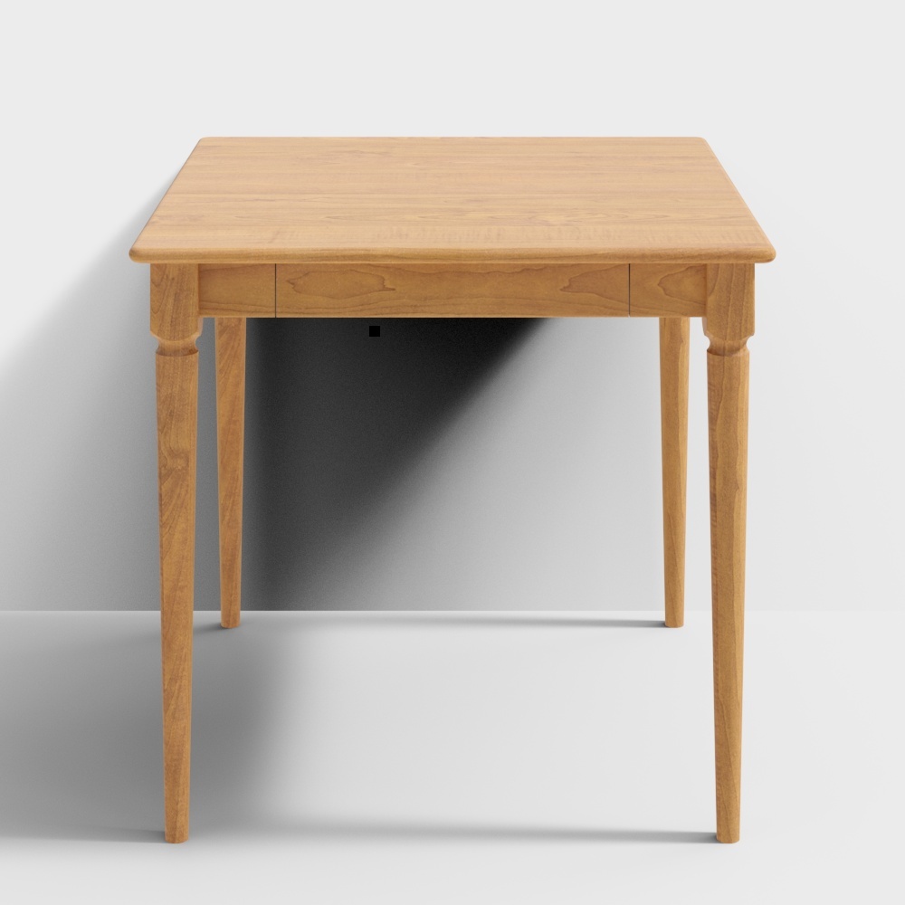 凡屋家具-基础餐桌-0.8M樱桃木款3D模型
