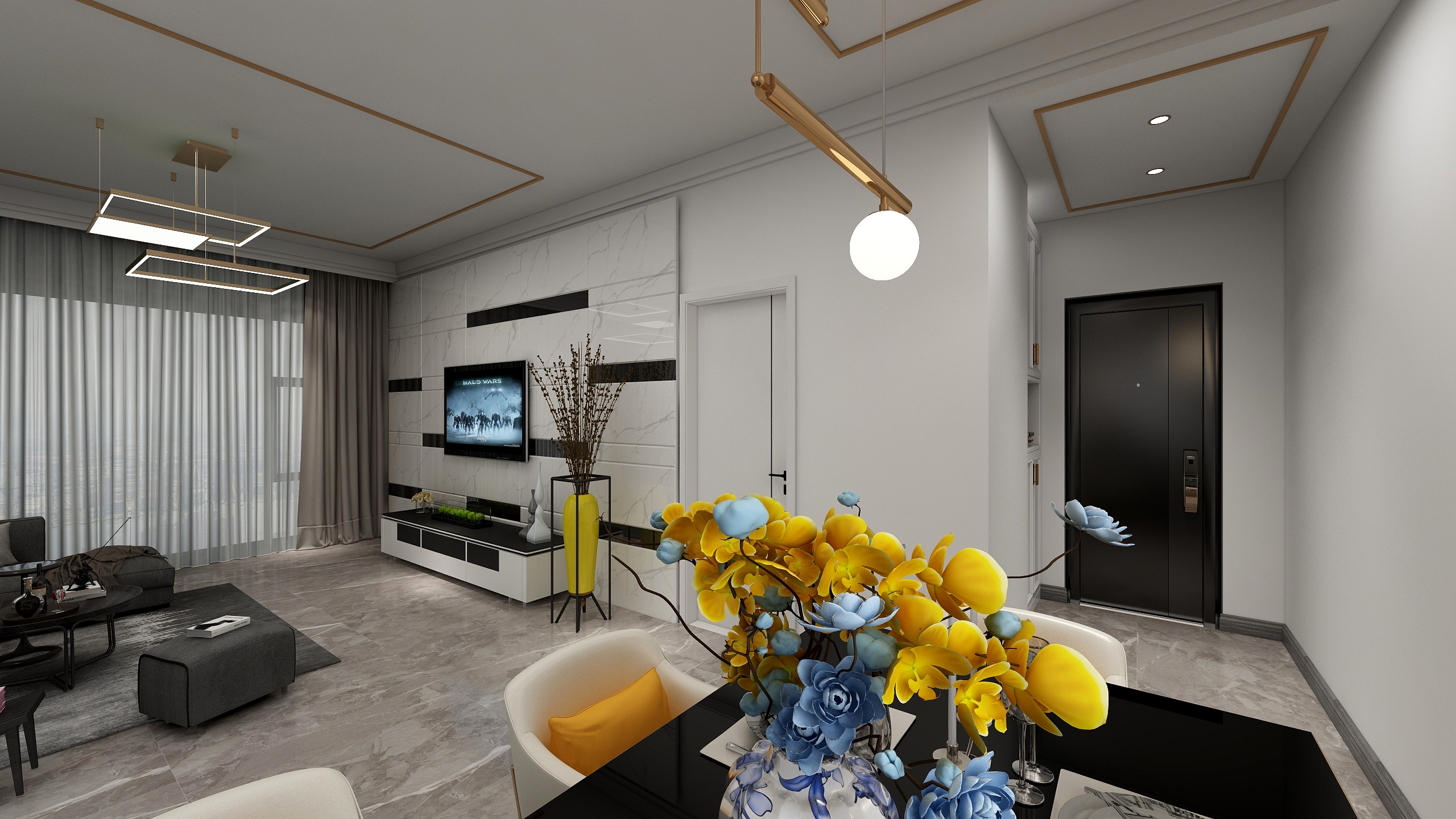 张廷喜-宸欣家园82.50㎡二期标准层E1户型2室2厅1卫1厨-副本-装修设计方案