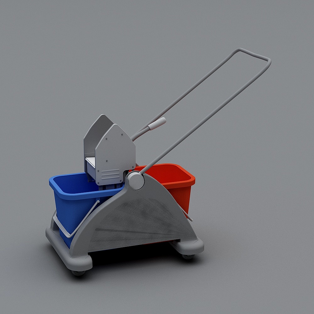 现代洗拖把桶3D模型