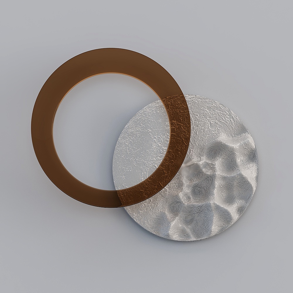 现代客厅-墙饰3D模型