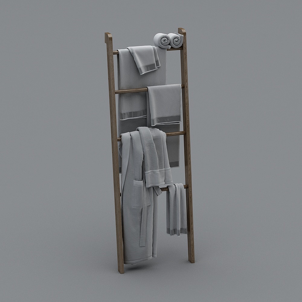 现代毛巾架-毛巾架3D模型