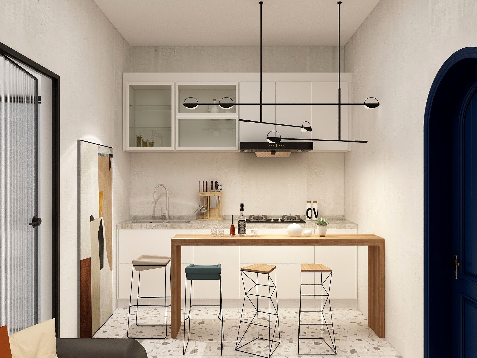 跑跑不要跑-乾胤景苑34平公寓-装修设计方案