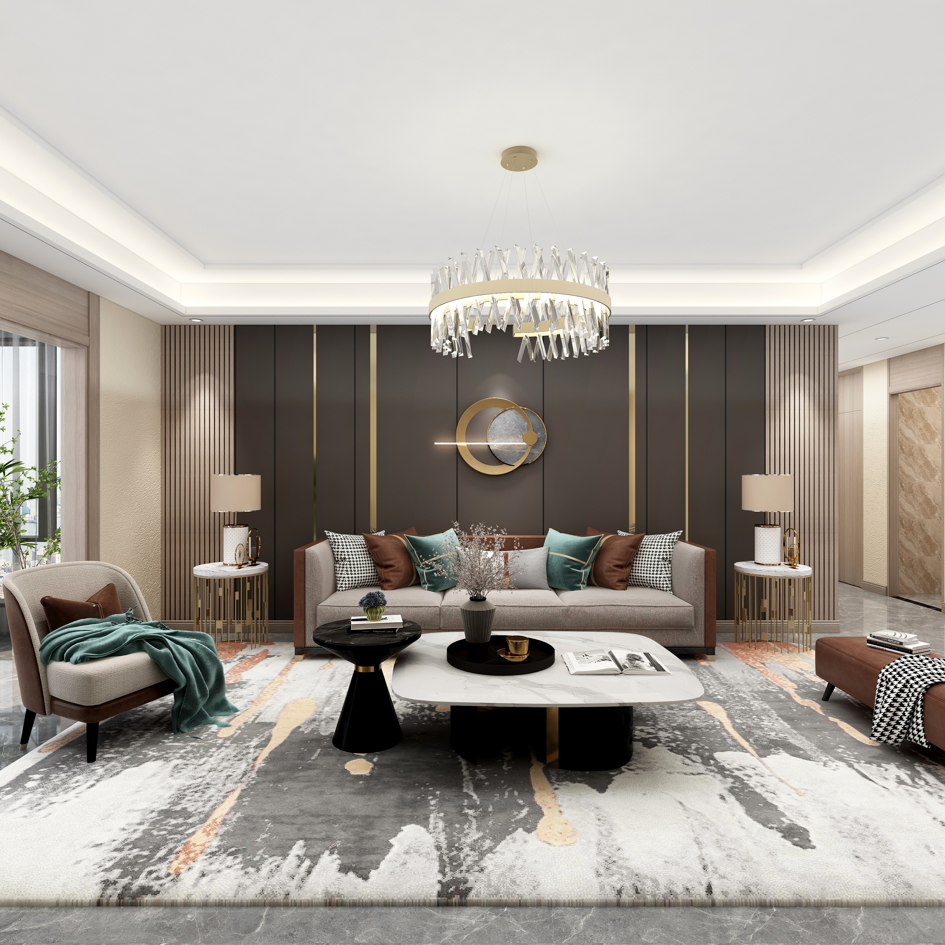 全景VIP设计-[山高云阔]-现代轻奢装修效果图