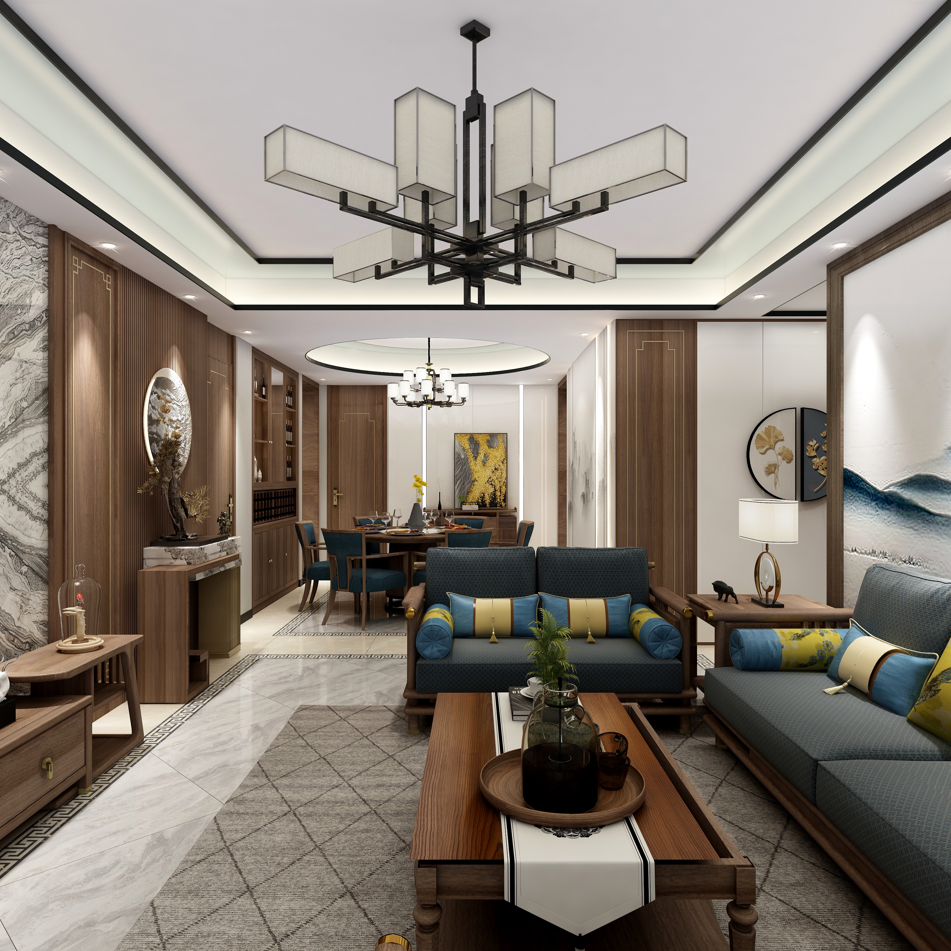 全景VIP设计-[漫时光]-新中式装修效果图