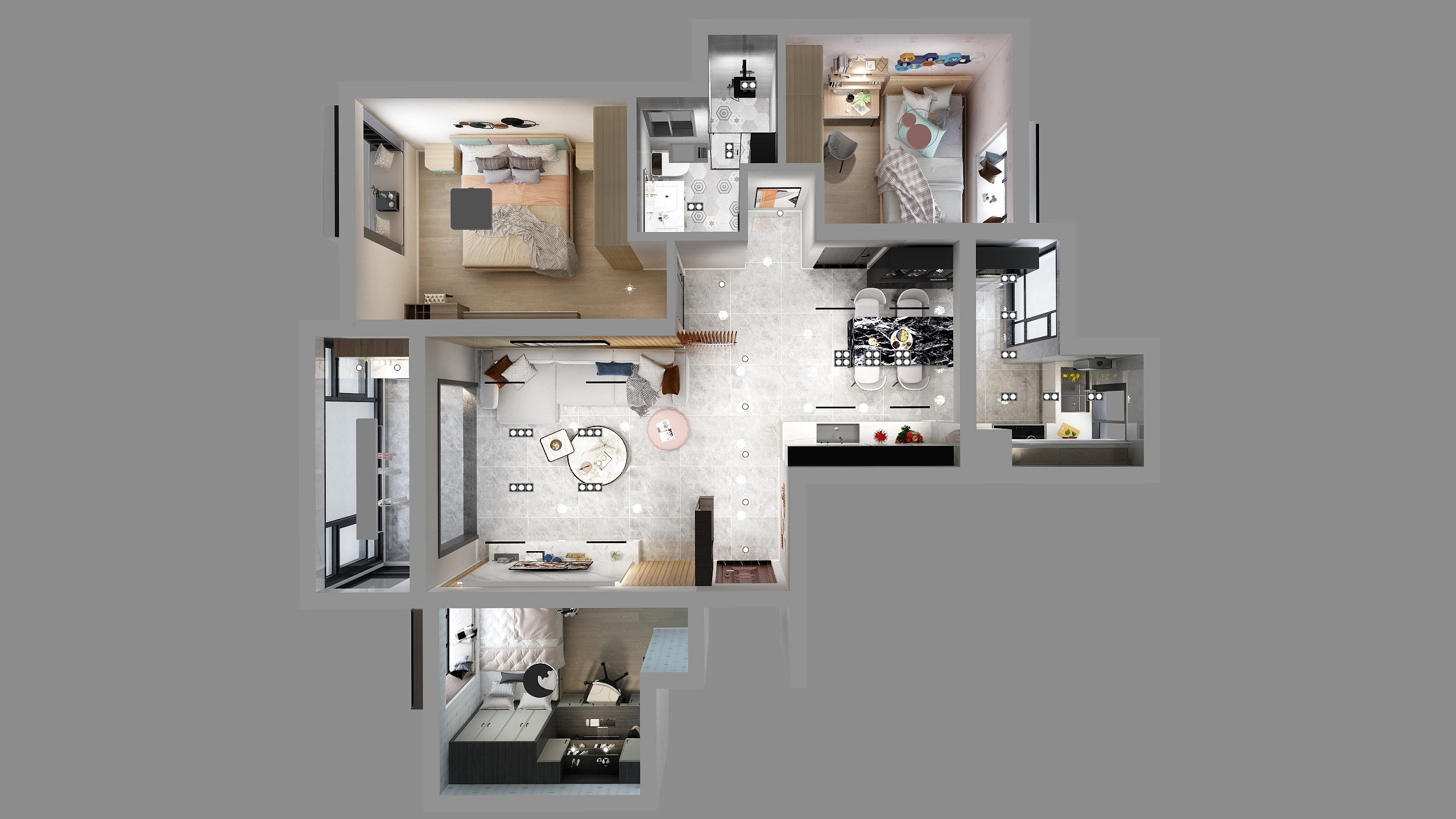 辉辉木鱼-唐山镇安置房-装修设计方案