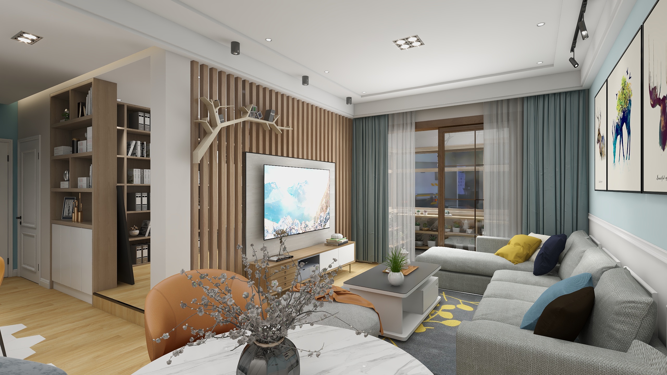 周公解梦z-三居室海德公园【为自己而活】装修效果图