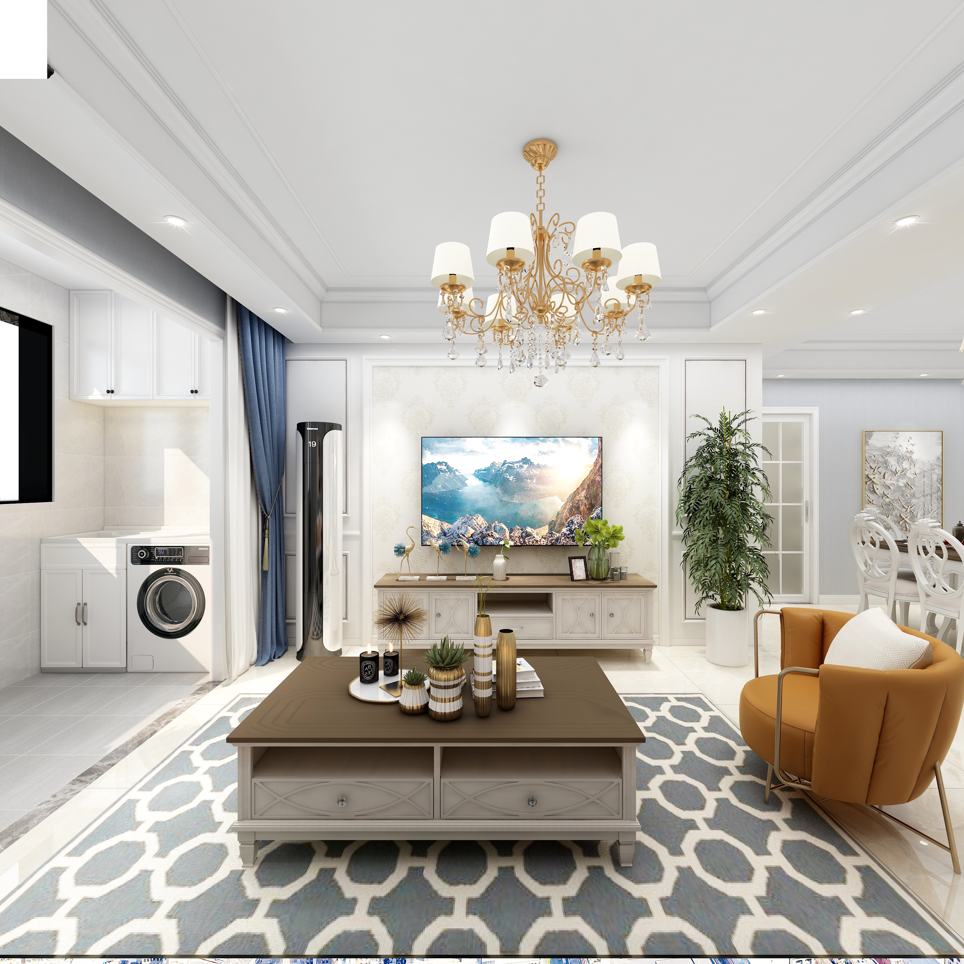 全景VIP设计-[言说]-简欧装修效果图