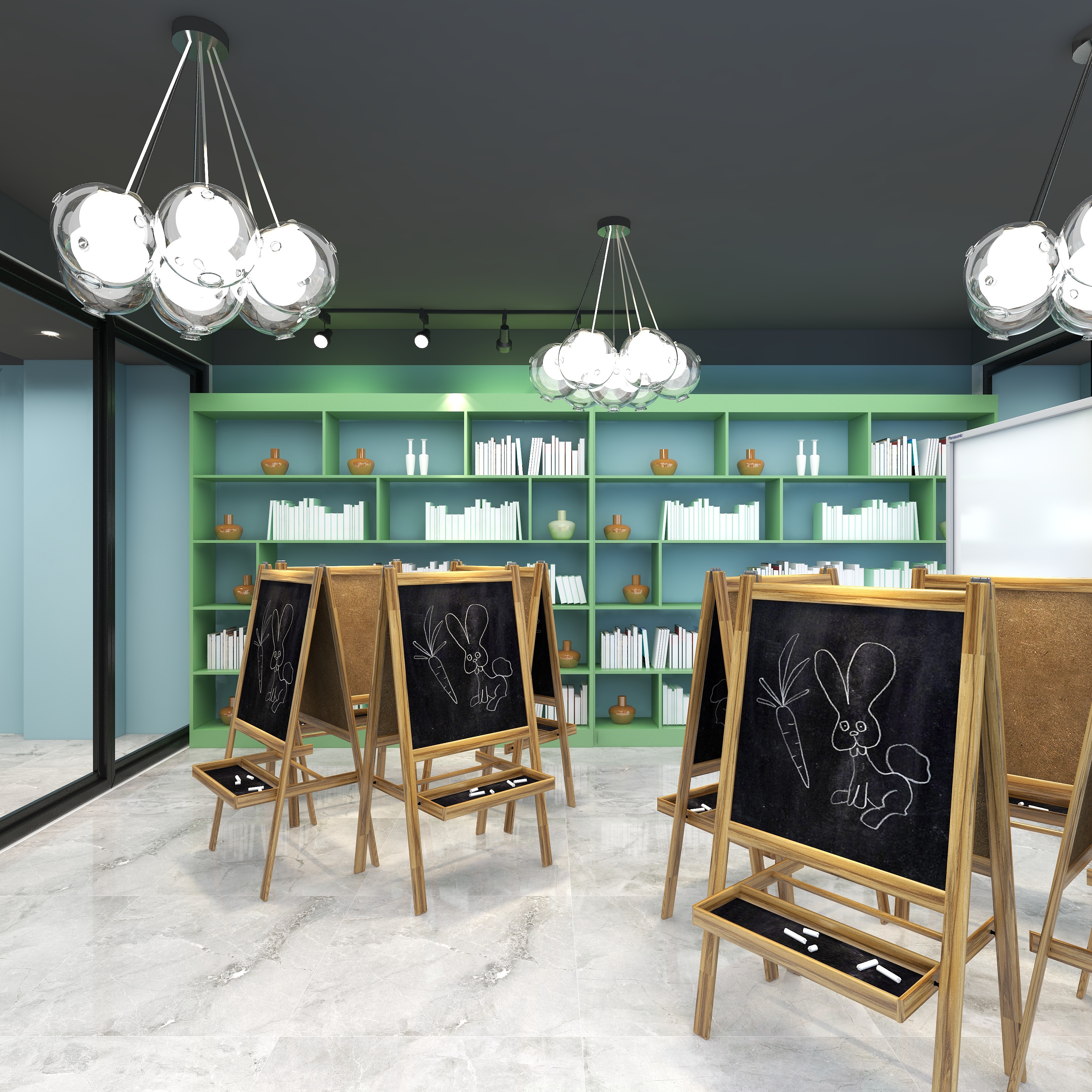 全景VIP设计-[巴黎夜雨]-两层美术培训学校二层教室6装修效果图第1张