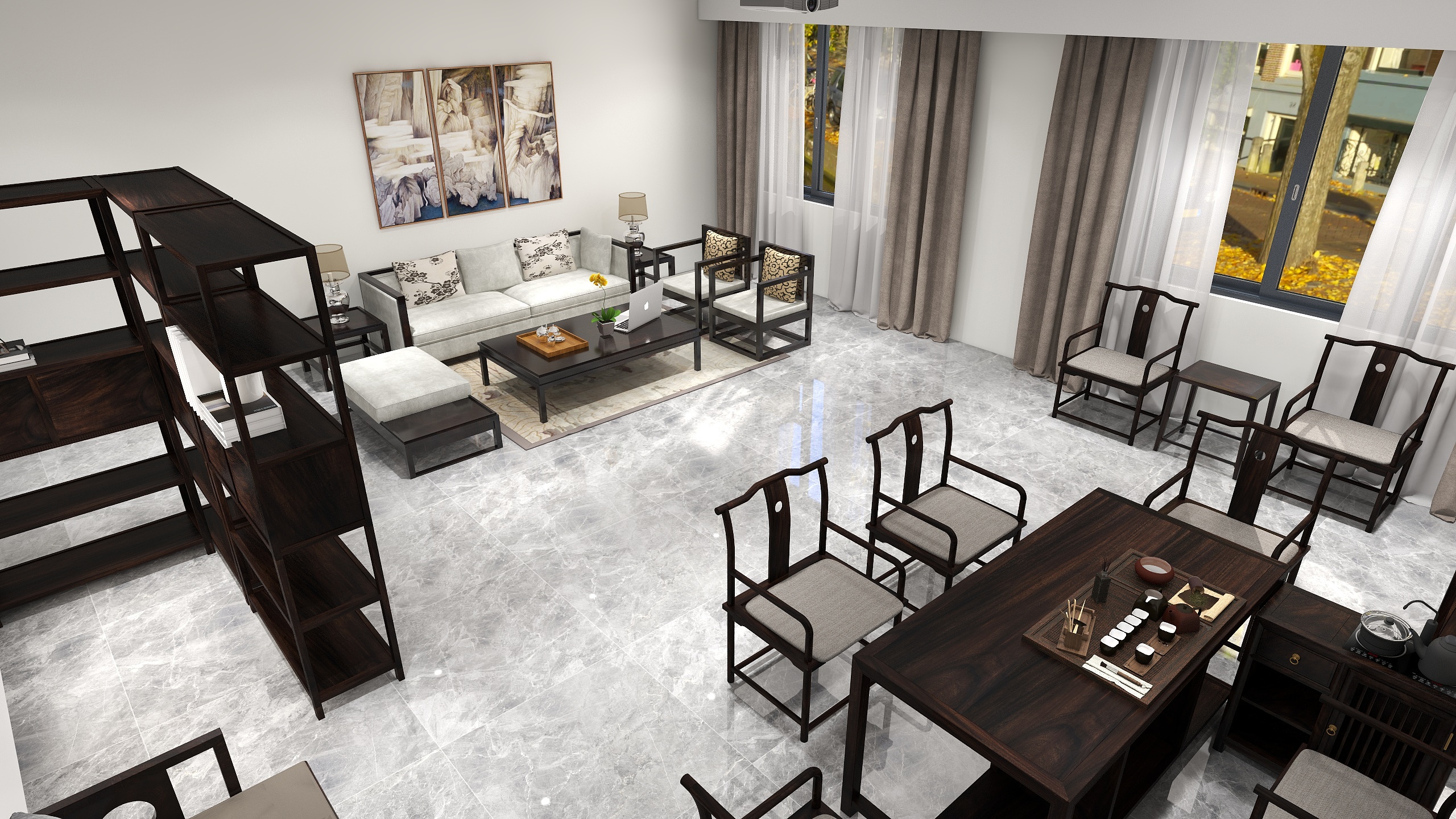 VR老薛-福州学校办公室-装修设计方案