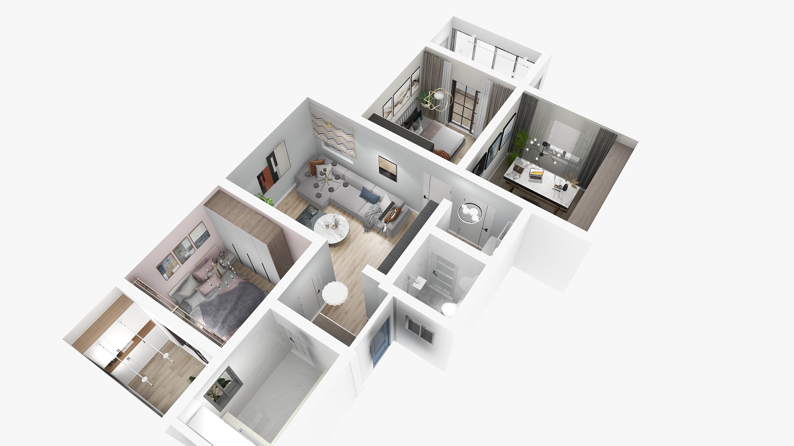 小卢室内设计师-旧房改造-装修设计方案