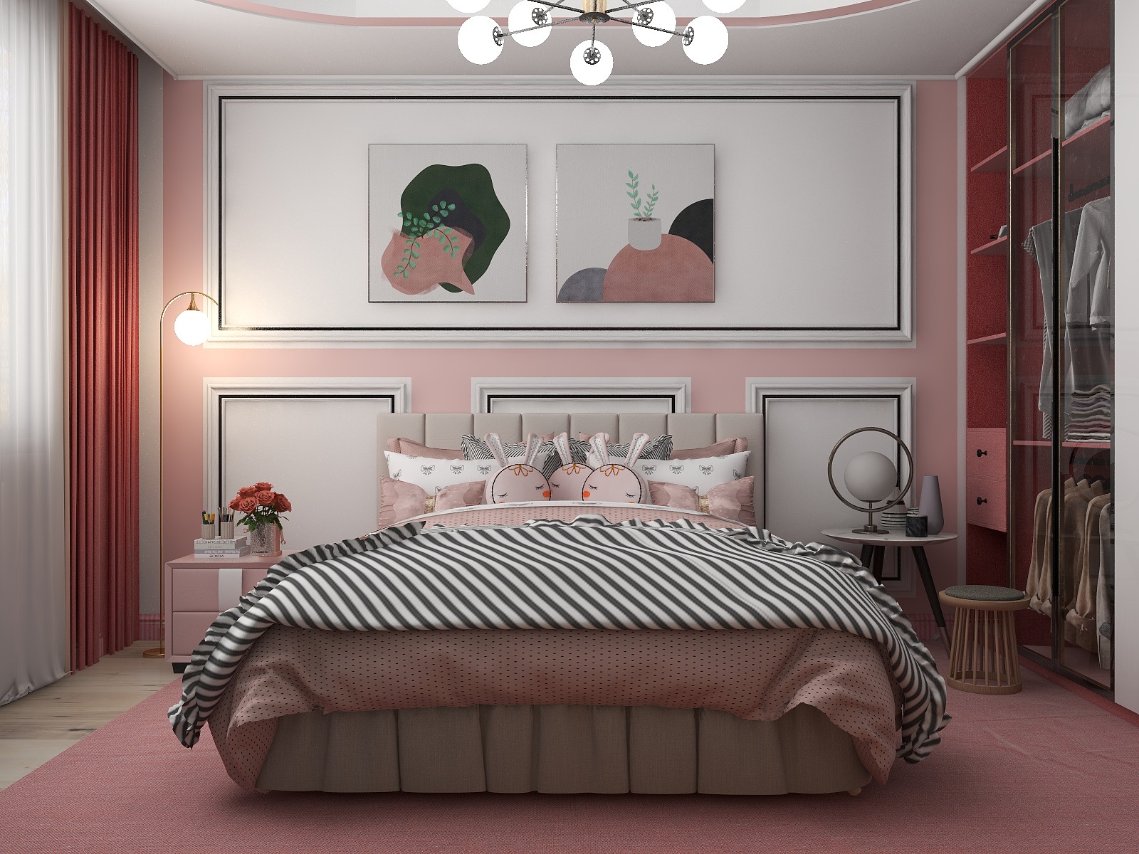 发福男-房1（粉）装修效果图