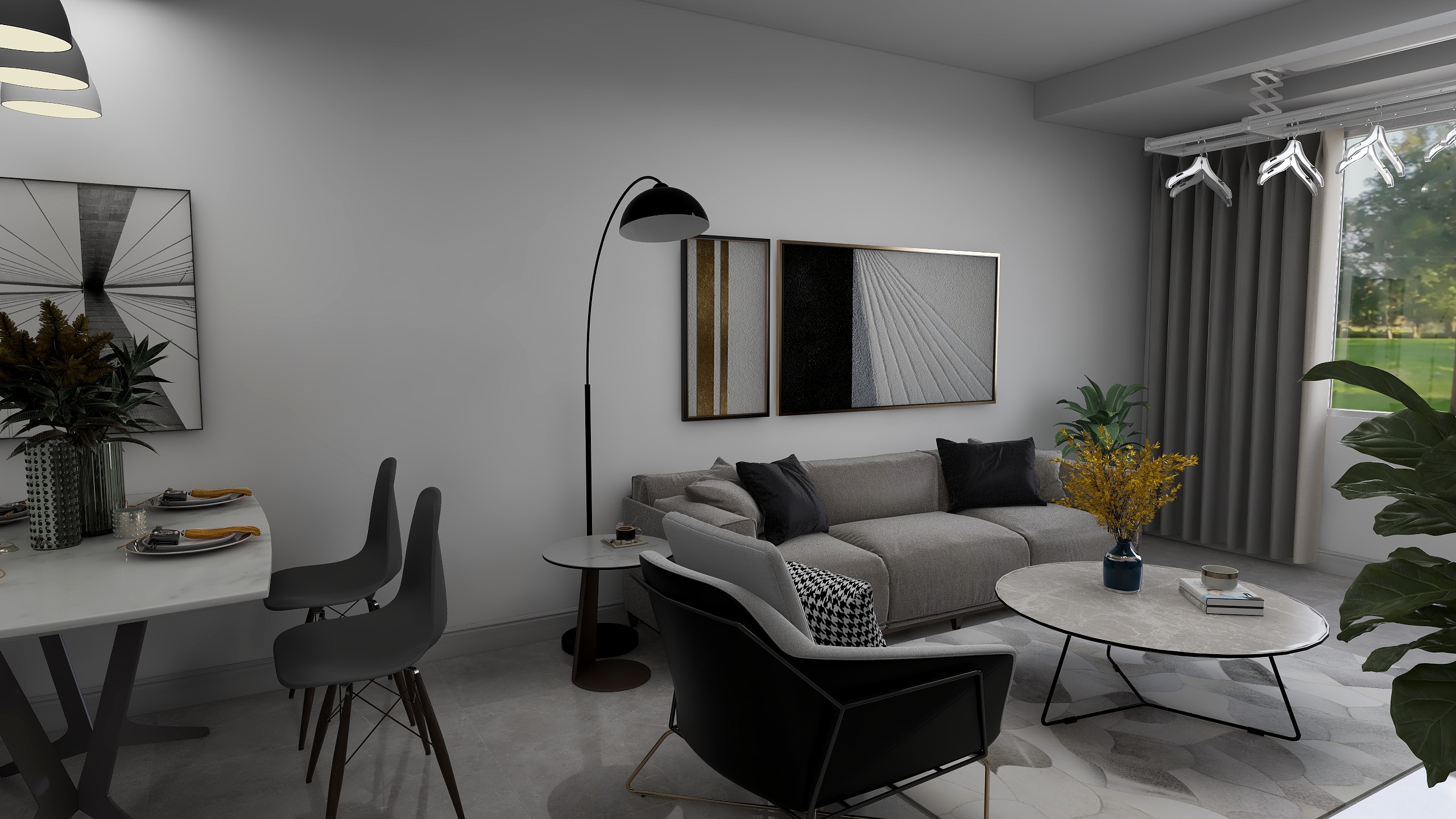 睿美家-一汽改造90平米中间户简装-装修设计方案