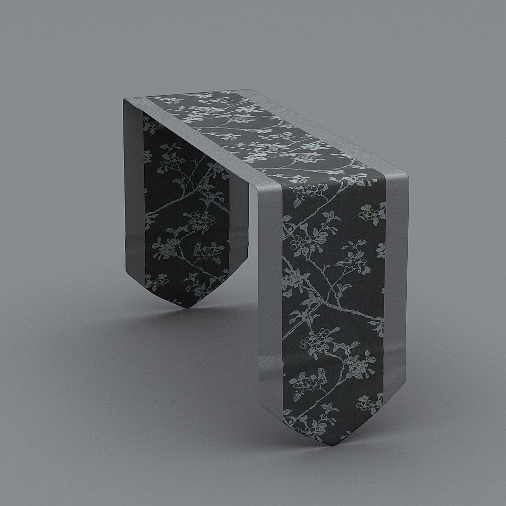桌旗3D模型