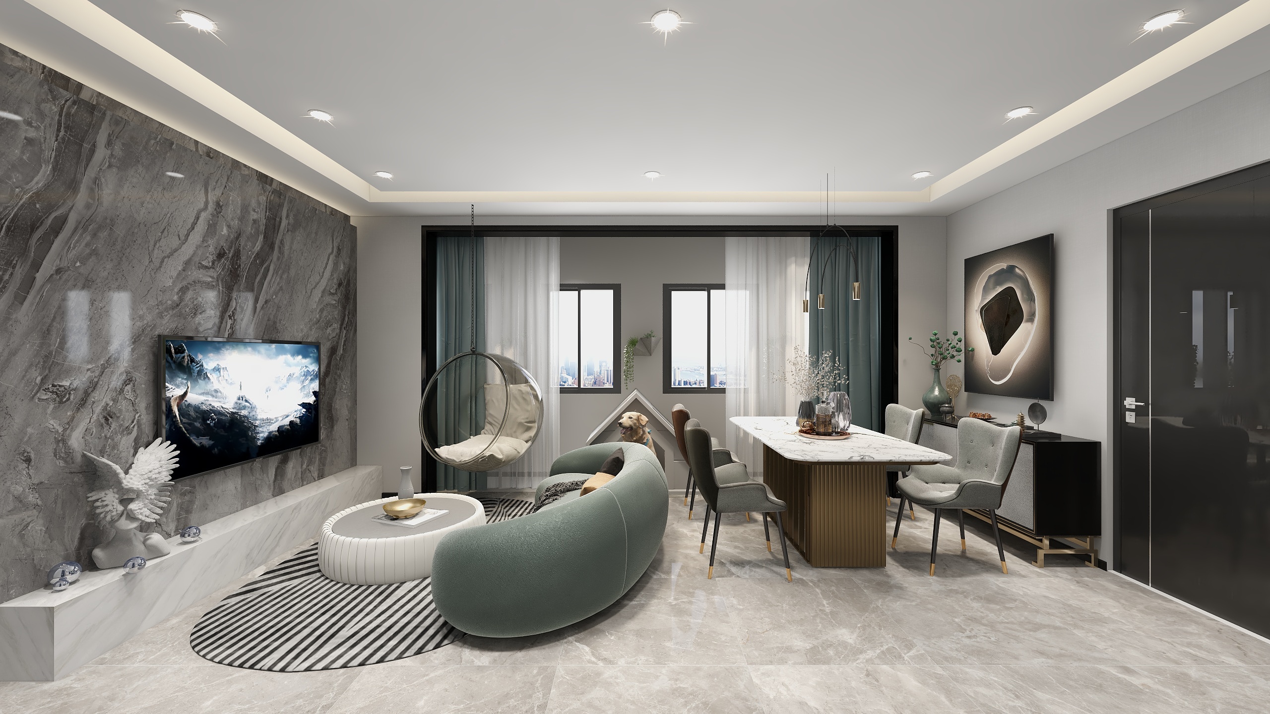 设计师-任亚丽-瑞和园89.50㎡B户型3室2厅1卫-装修设计方案