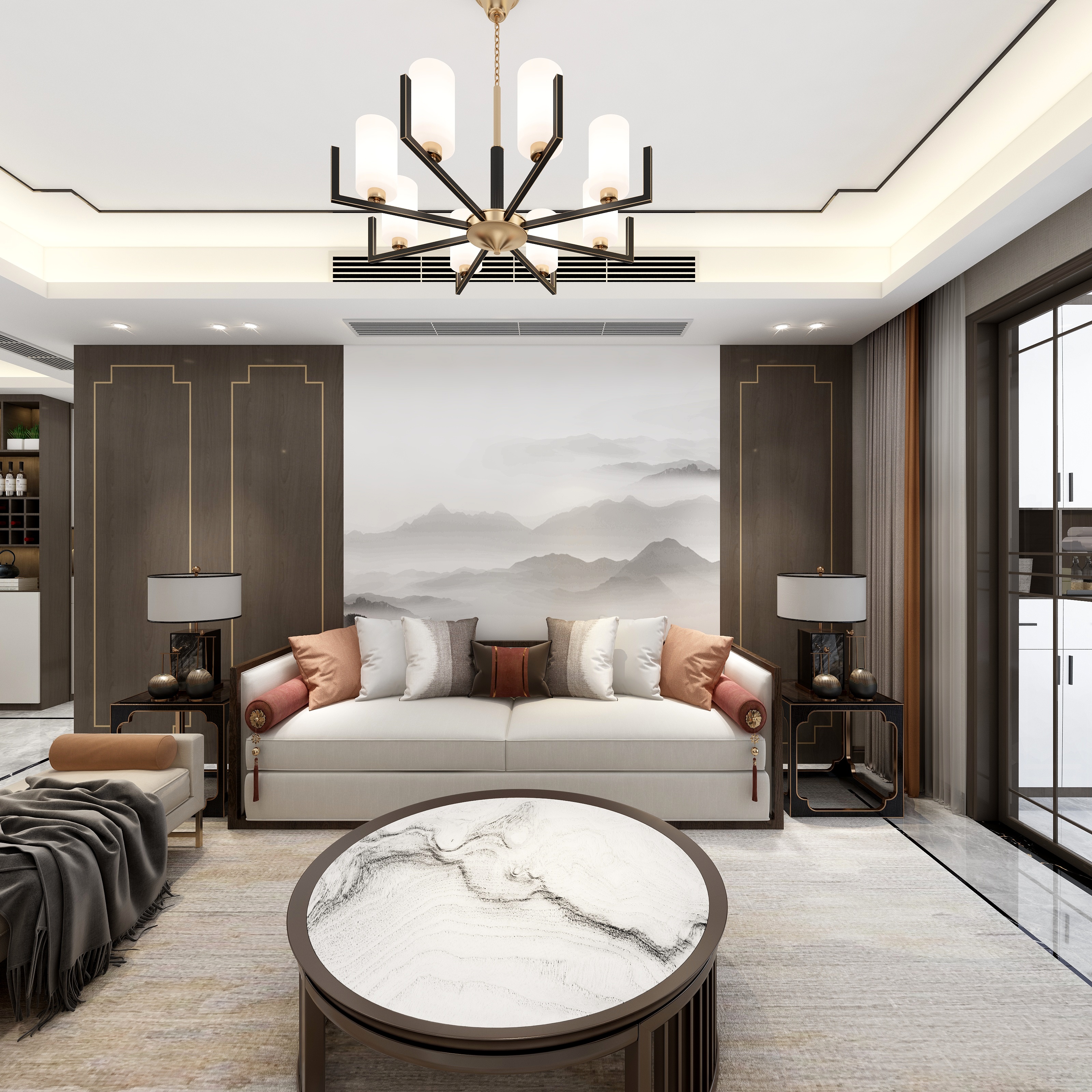 全景VIP设计-[迟月]-新中式装修效果图