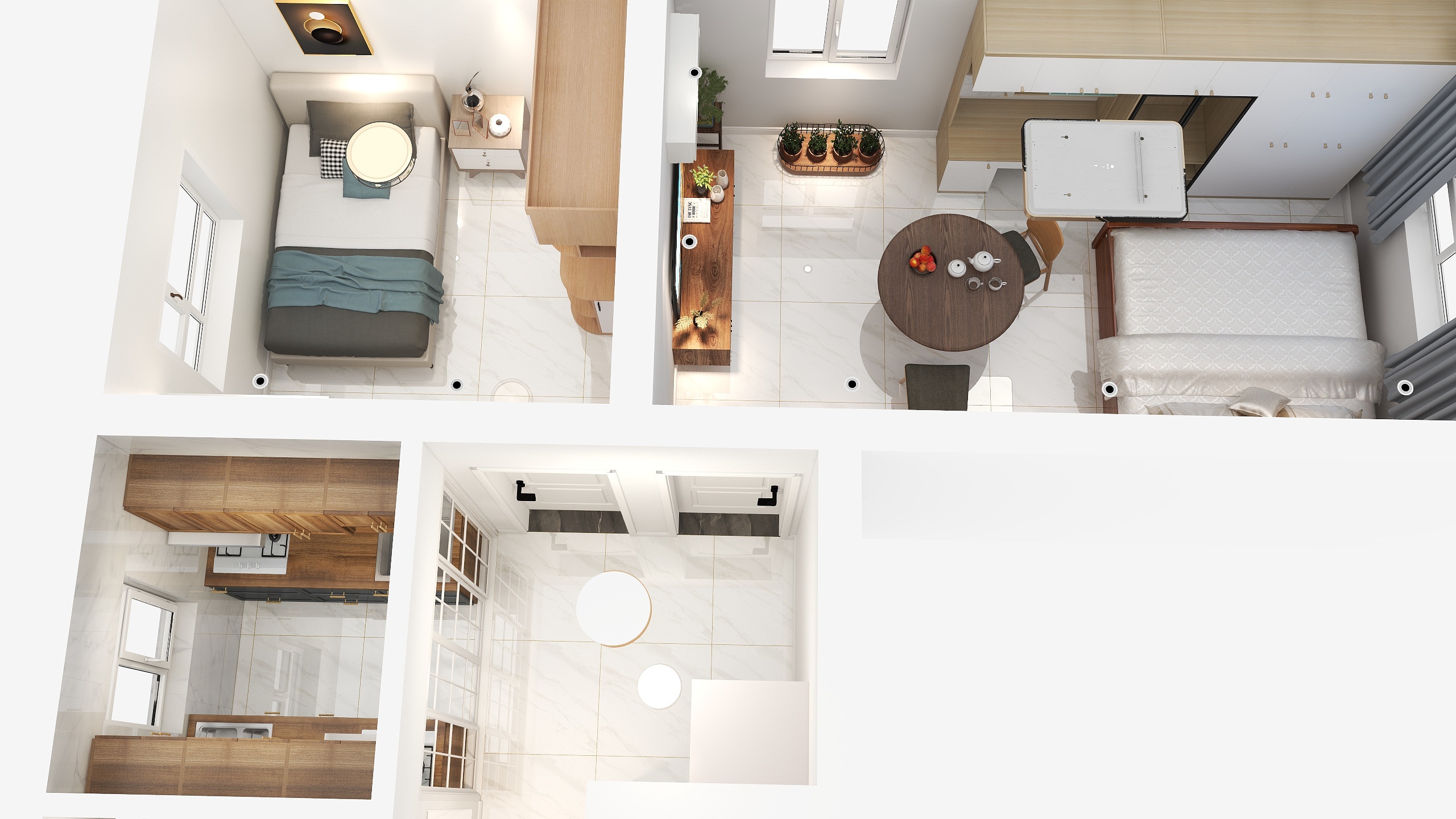 峰华设计天津金宜家装饰-唐口南里2-1-407-装修设计方案