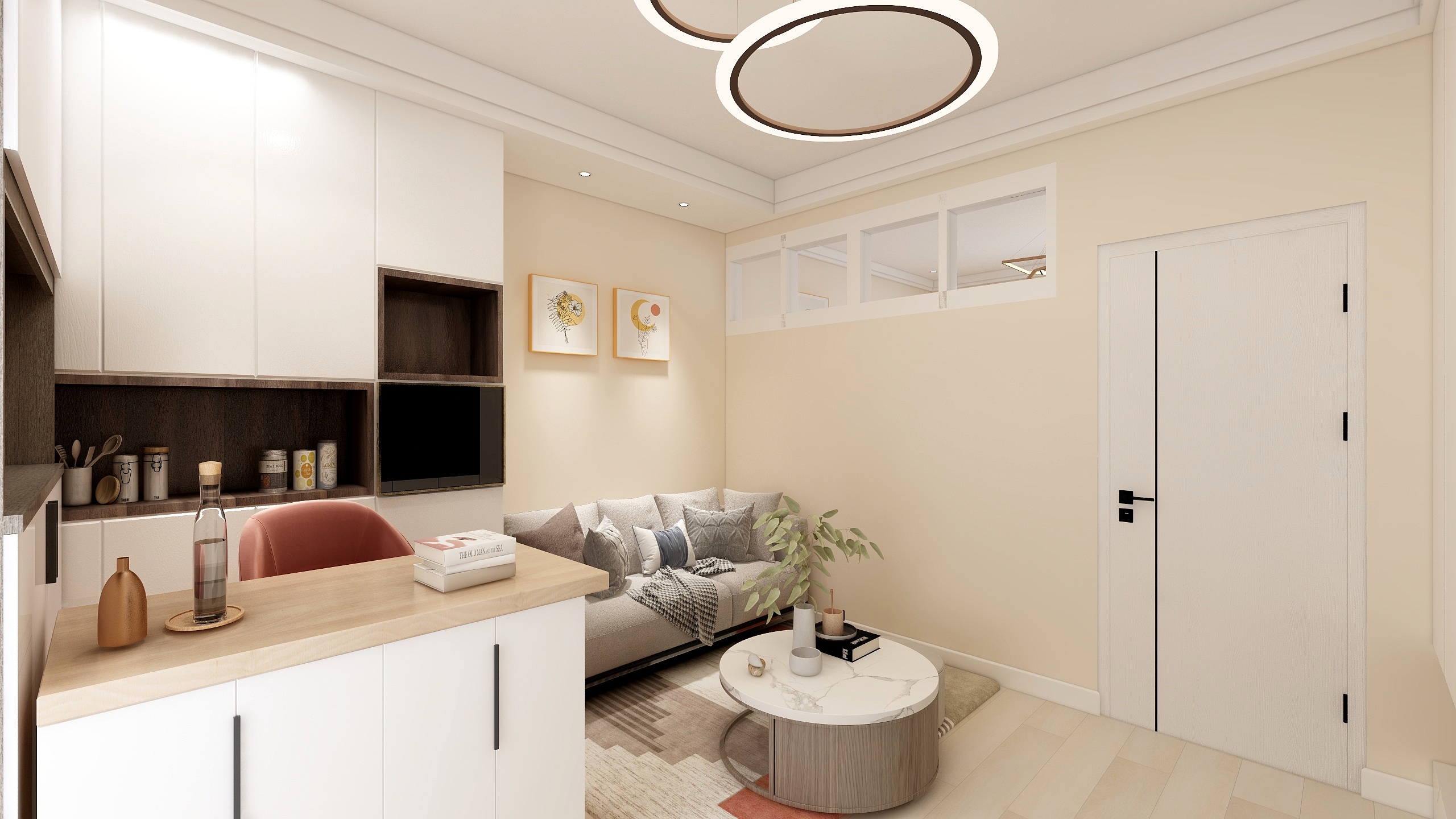 墨鸦尐年-三泉路517弄8号502效果图-装修设计方案