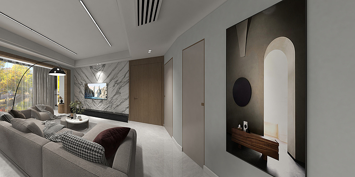 冉由美-绿岛筑110㎡3室-装修设计方案