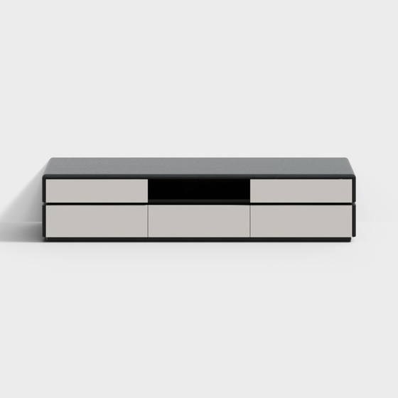Black TV Cabinet - Modern Design