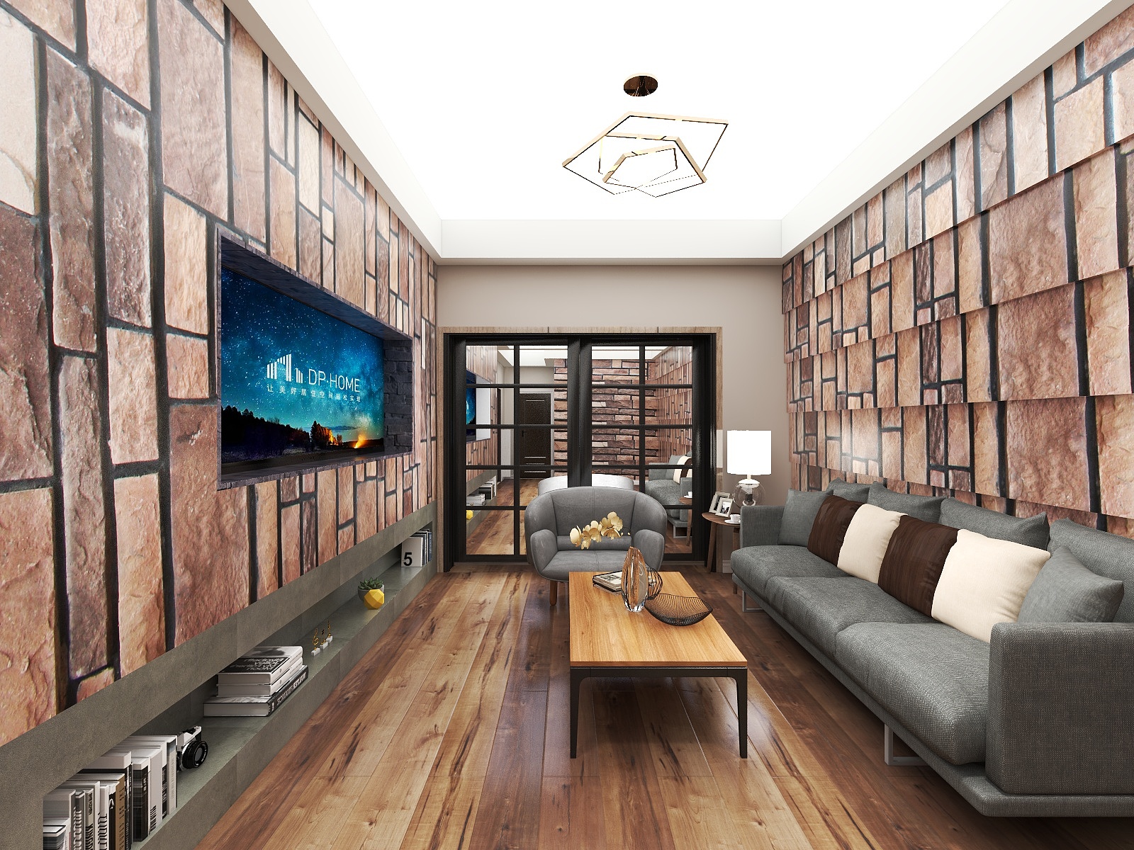 唯可-德信海德公园83.00㎡A2’3室2厅1卫1厨-装修设计方案