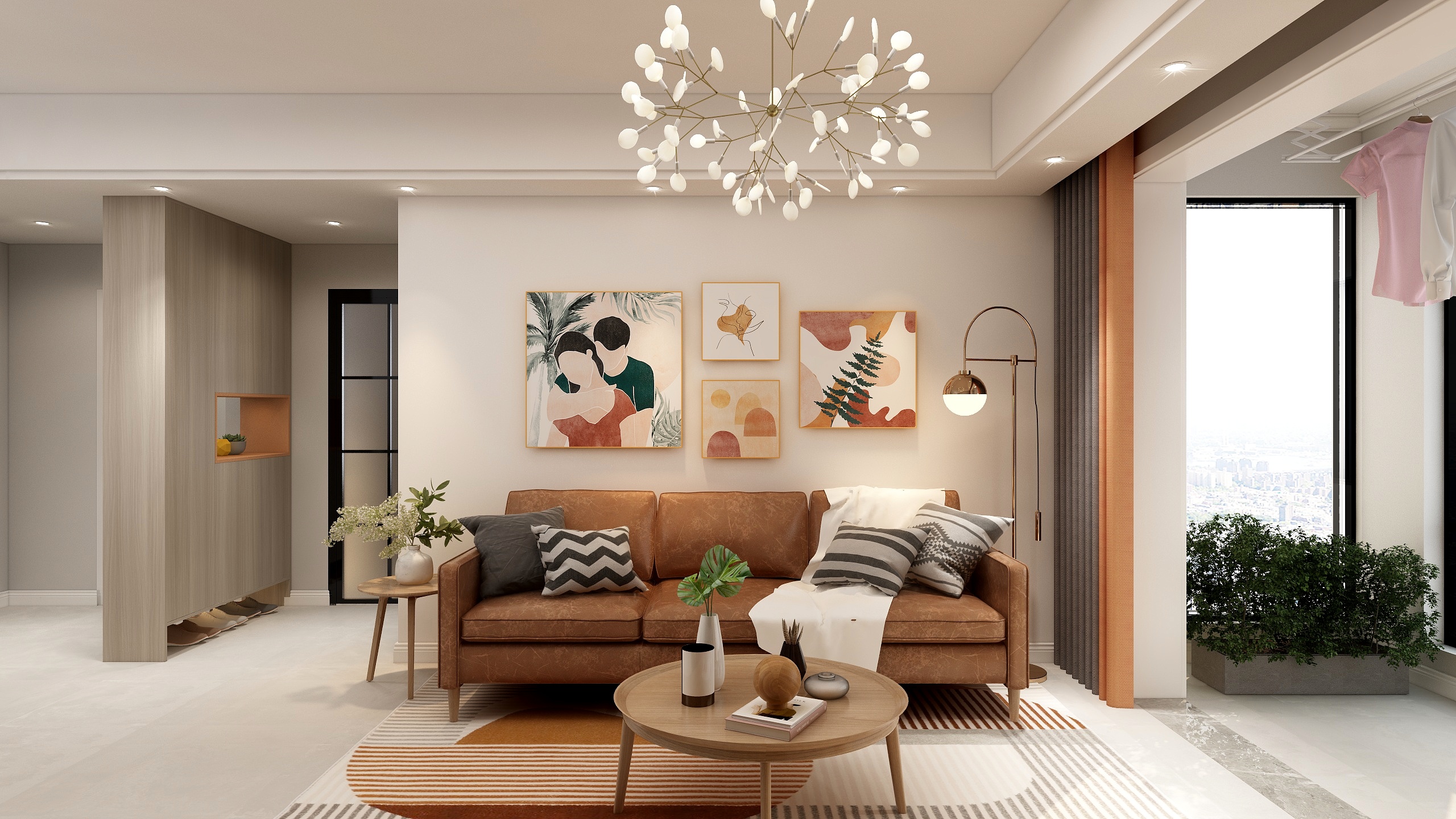 西西德先生-96平北欧风情装修效果图