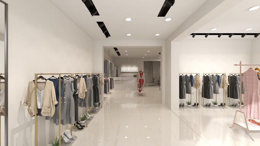 木凡装饰-小东门服装店装修效果图