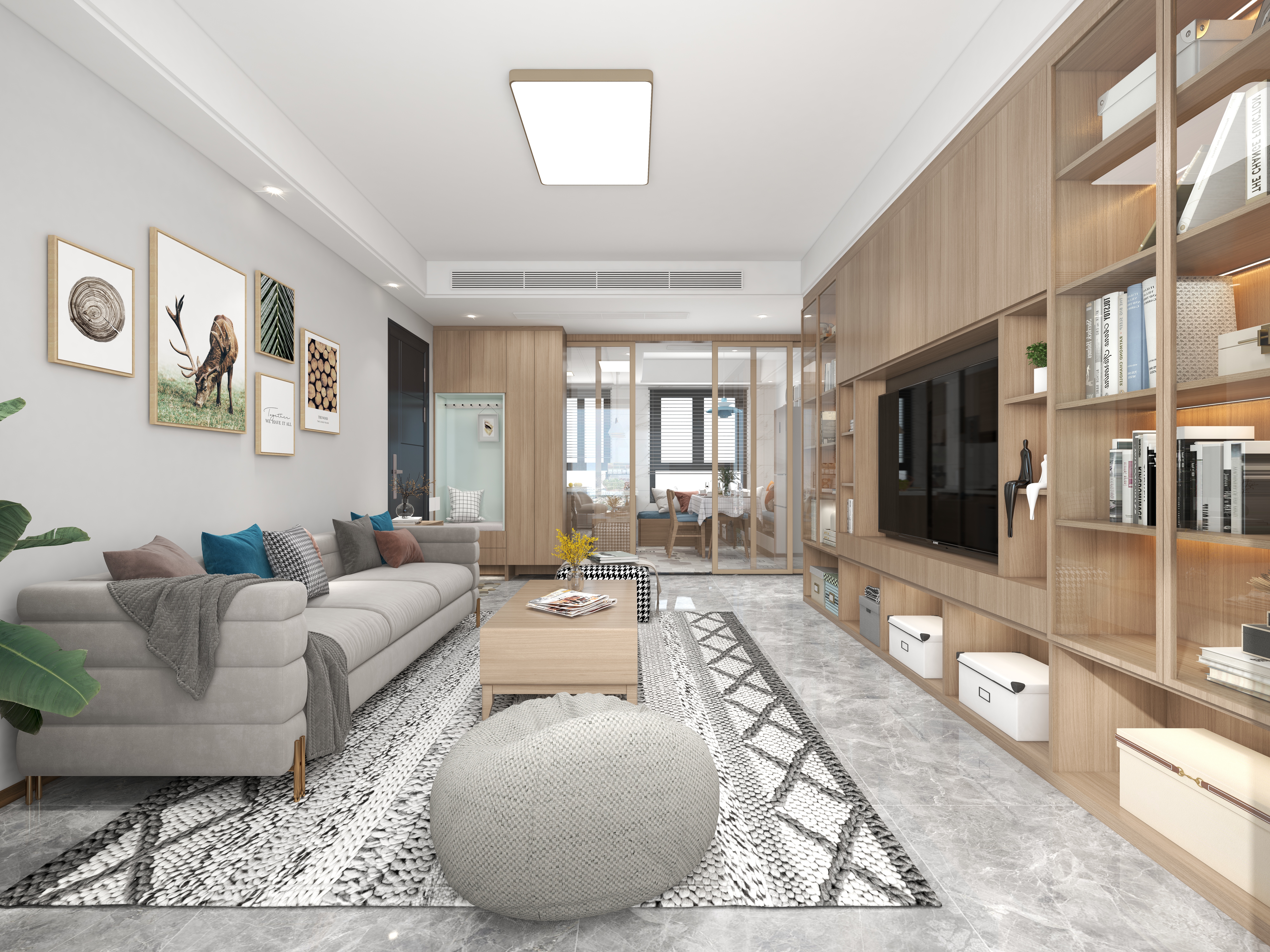 设计师晓风-120方北欧四房两厅装修效果图