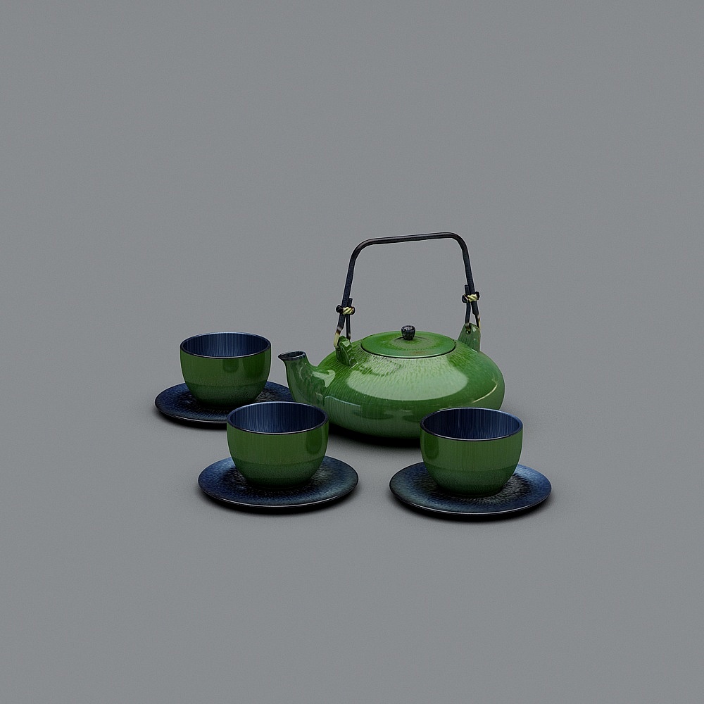 绿色建盏茶具