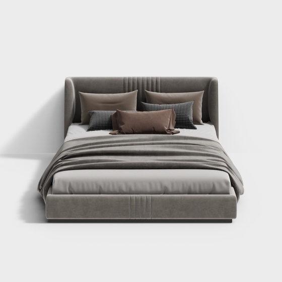 Modern Twin Beds,Twin Beds,Gray,King 1.9m