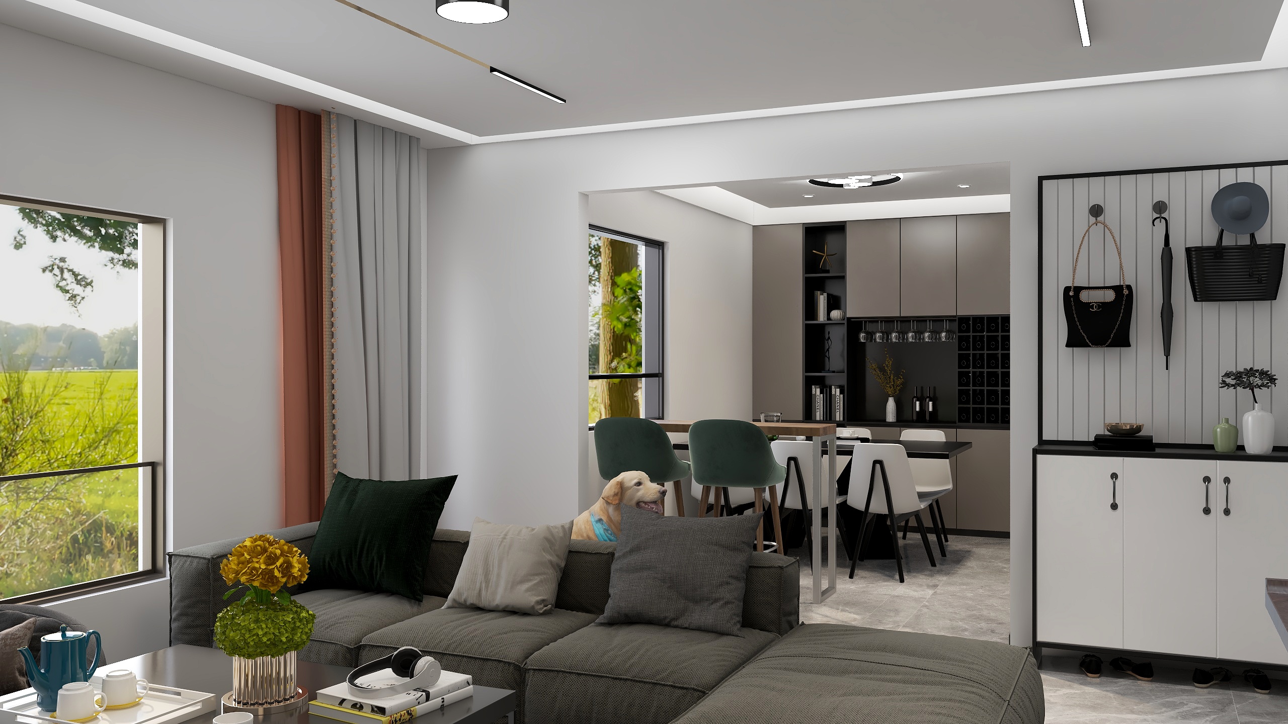 姚珺翔-瑞和园89.50㎡B户型3室2厅1卫-装修设计方案