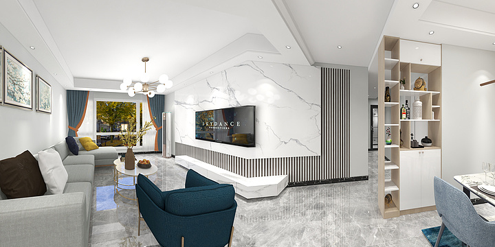 玲lingMQVC-荣城一号2-802三室双卫-装修设计方案