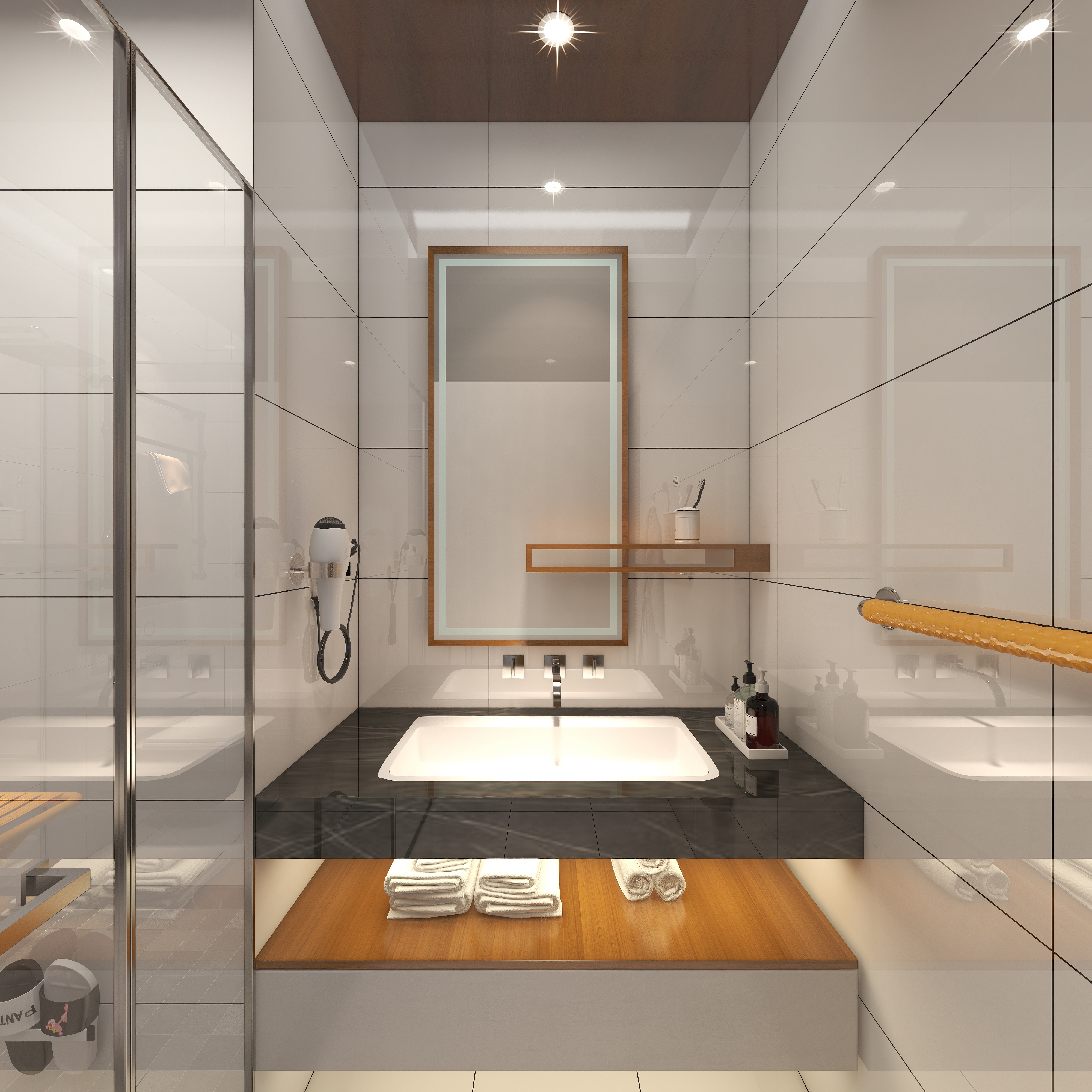 神马云在线-《汉中三甲方医院》VIP病房一层卫生间装修效果图第3张