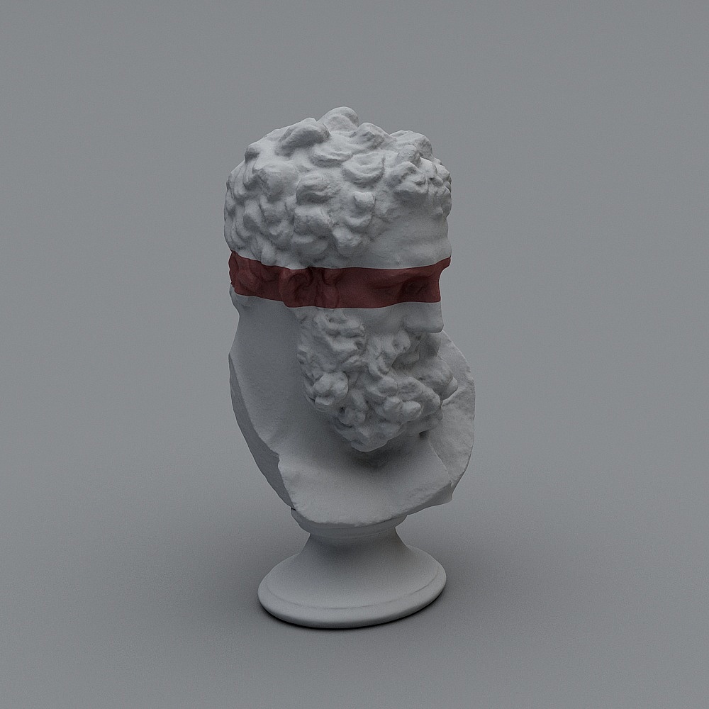 客厅角几雕塑3D模型