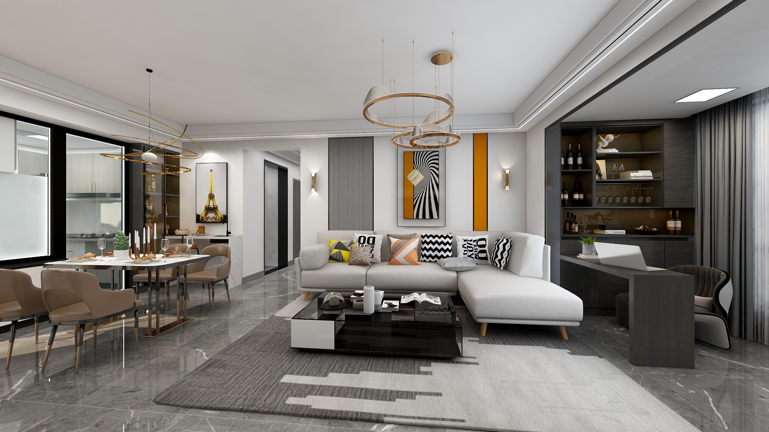 装修设计1992-金鹏清风明月现代轻奢-装修设计方案