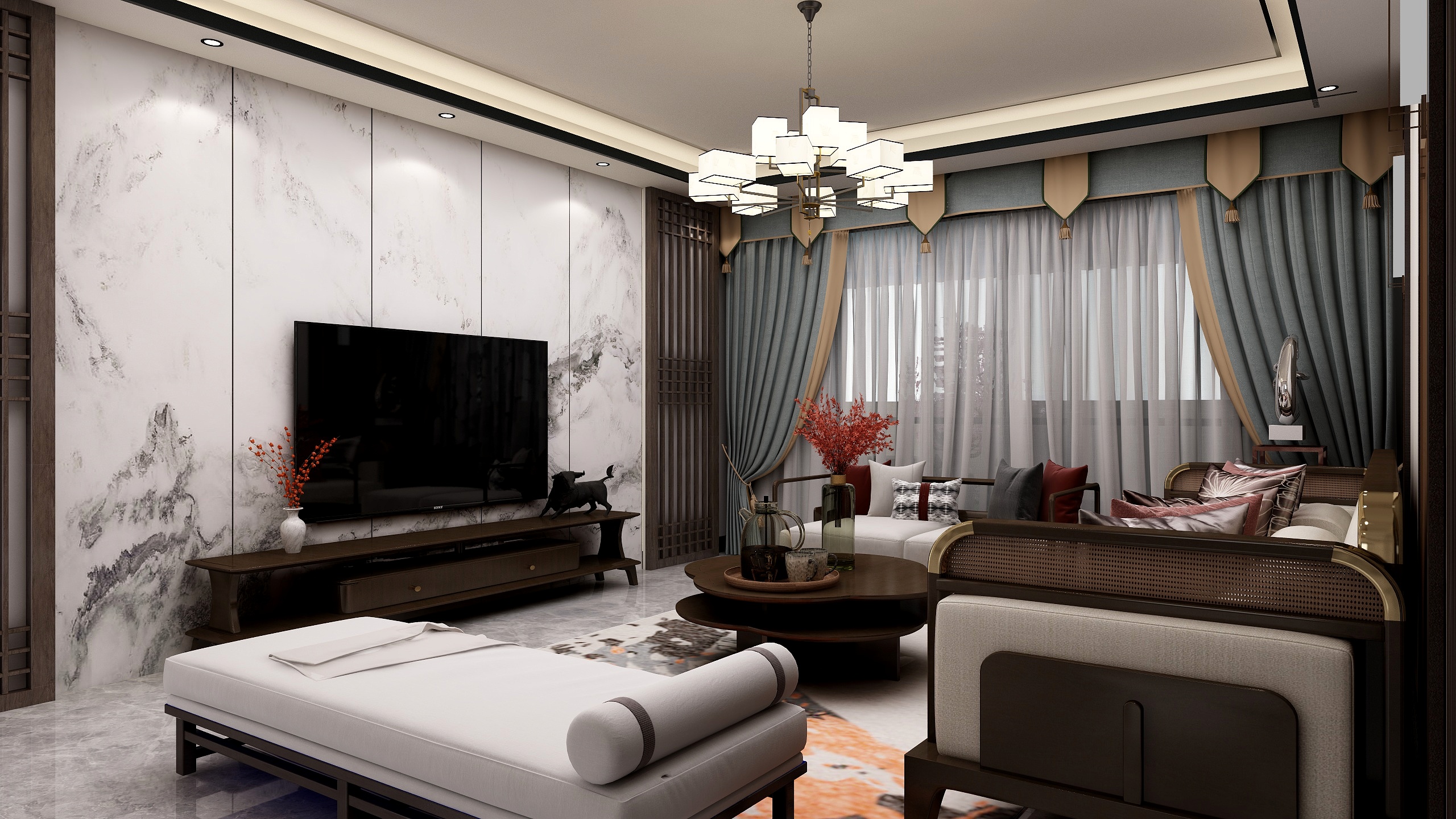 物里-翰林居21#1#101新中式-装修设计方案