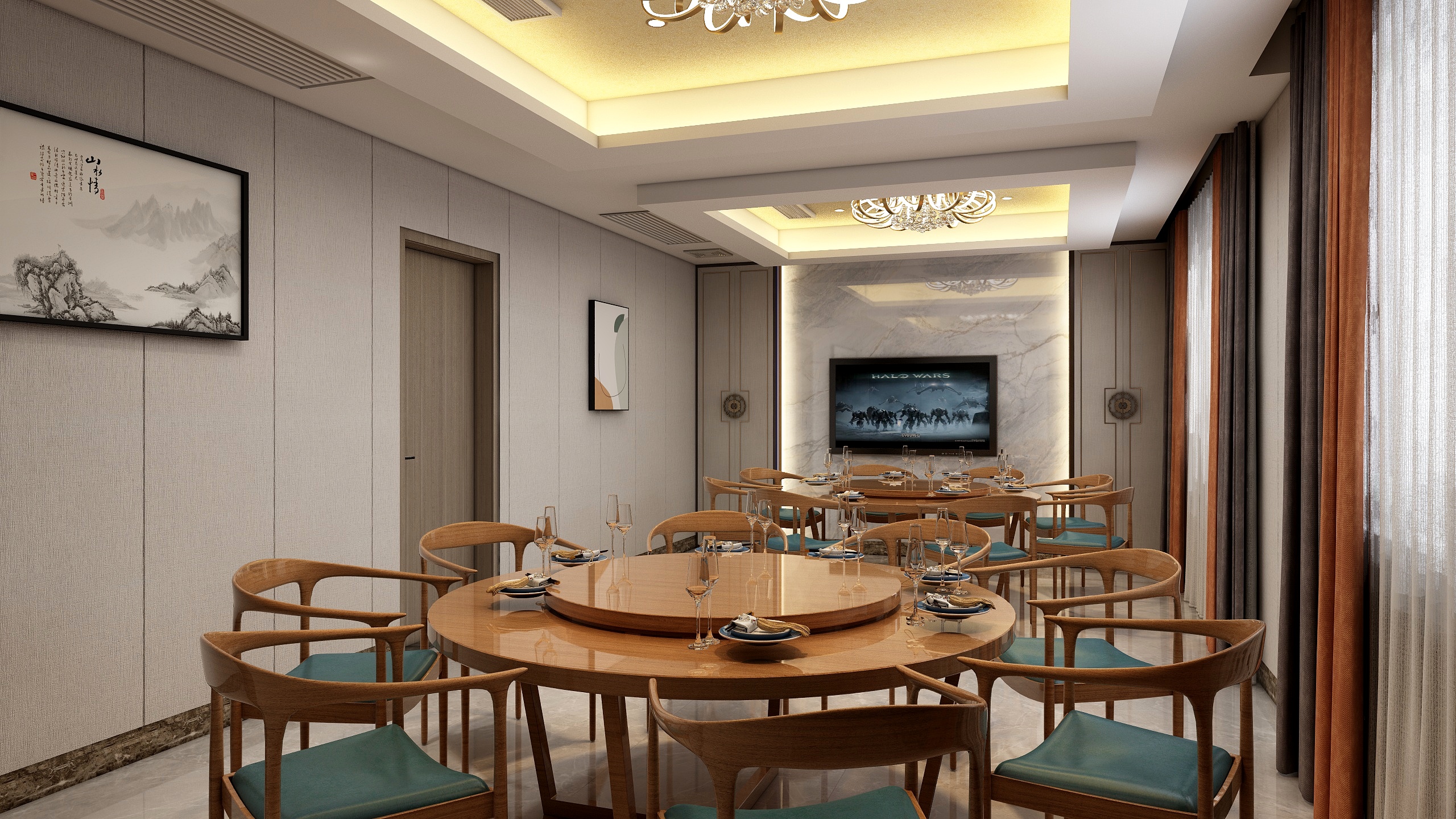 一六六八设计事务所-江洲饭店餐厅装修效果图