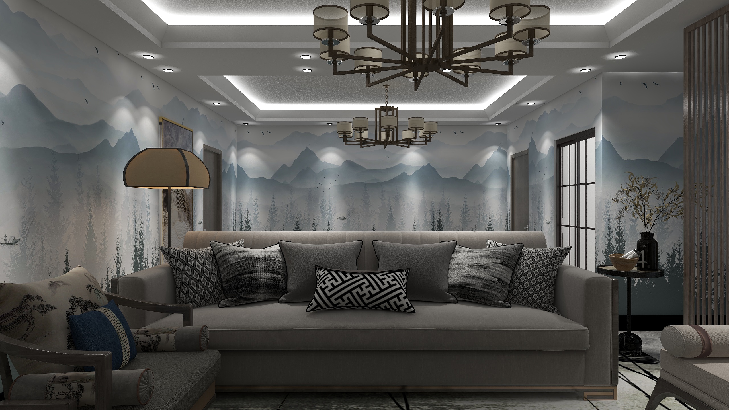 云端之光-3.3平米中式-装修设计方案