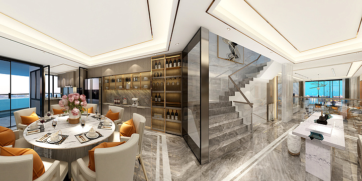 安居装饰丶室内设计-听香坊一层-装修设计方案