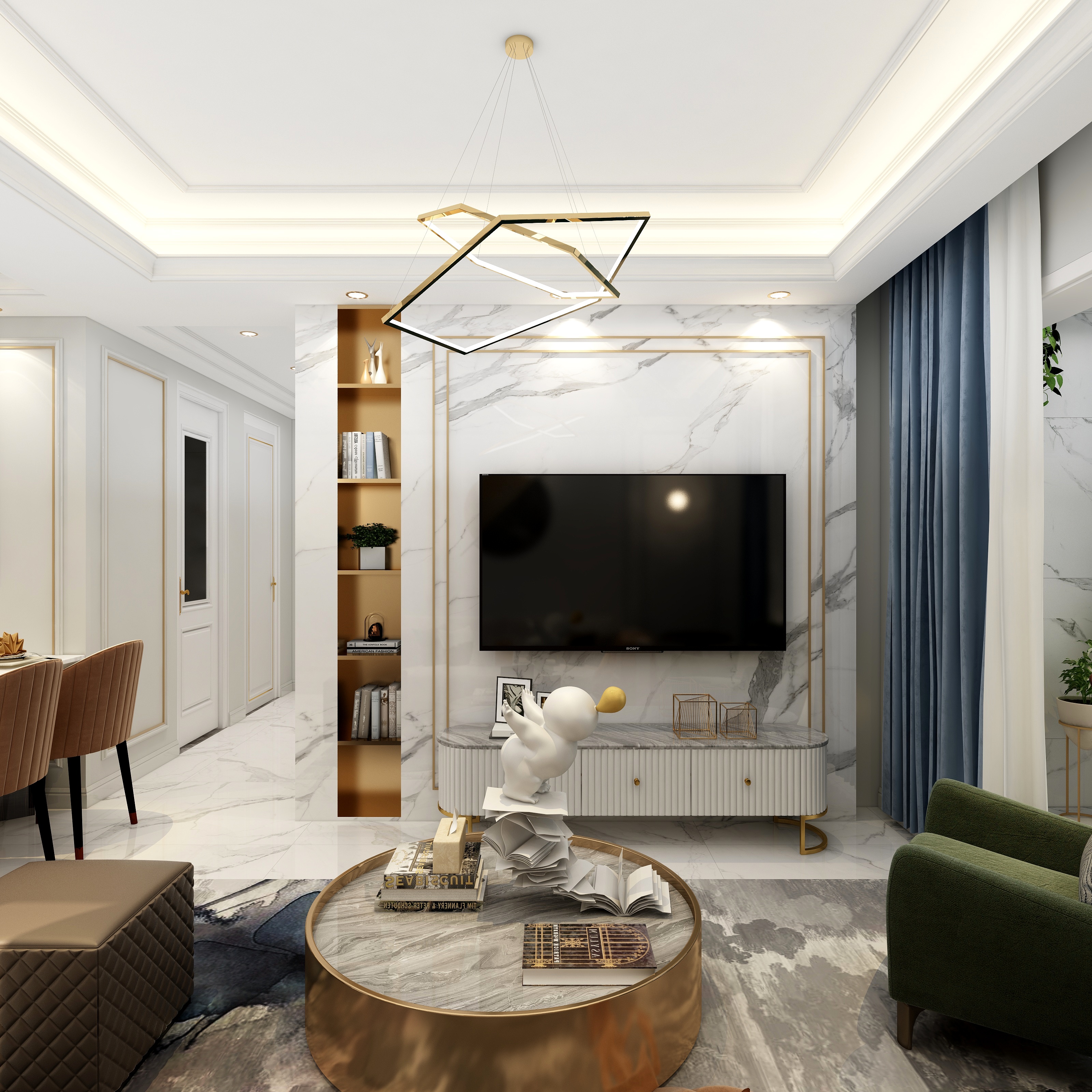 全景VIP设计-[羽兮]-现代法式装修效果图