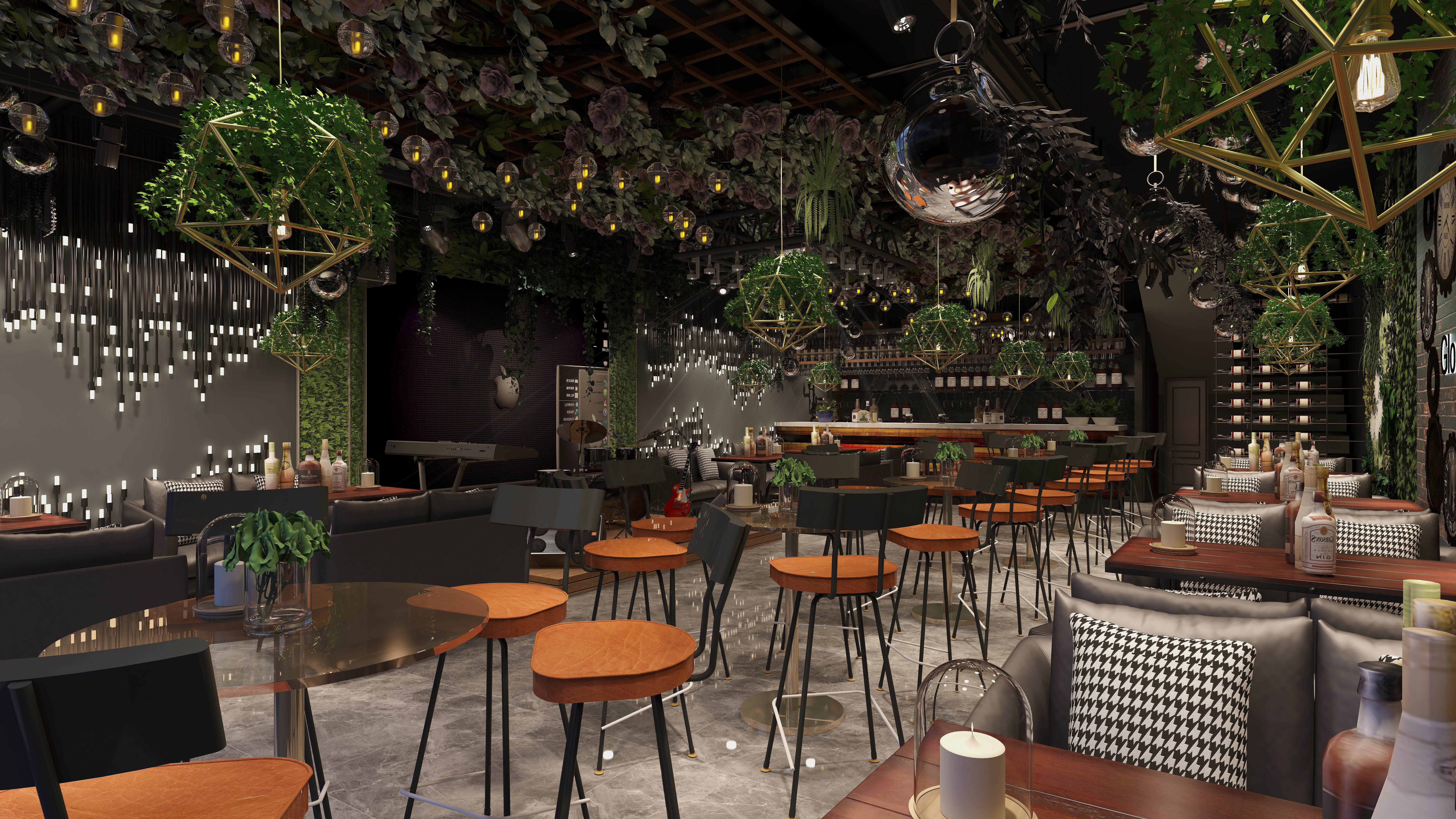 此位置招商-酒吧一层客餐厅装修效果图第2张