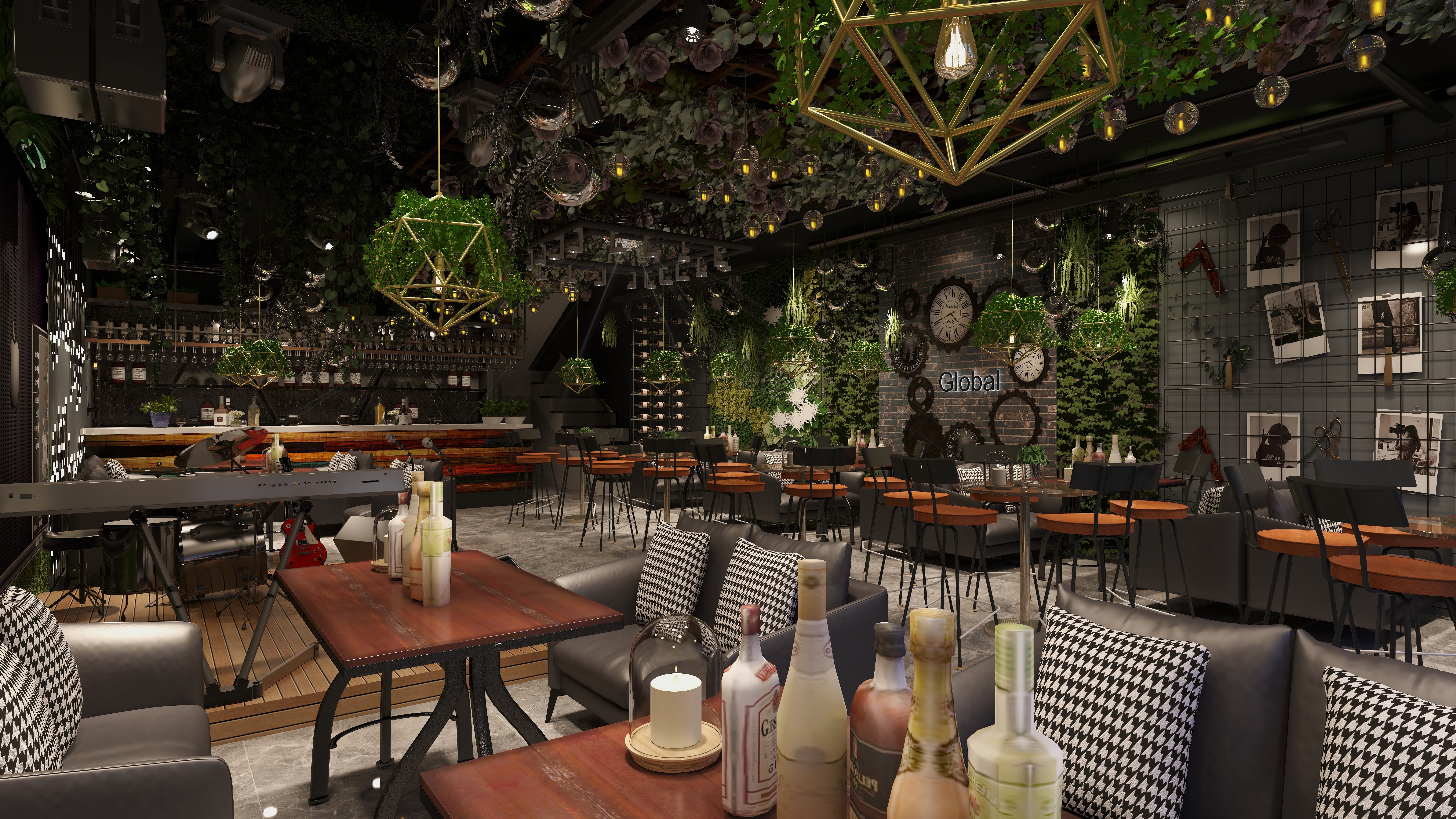 此位置招商-酒吧一层客餐厅装修效果图第3张