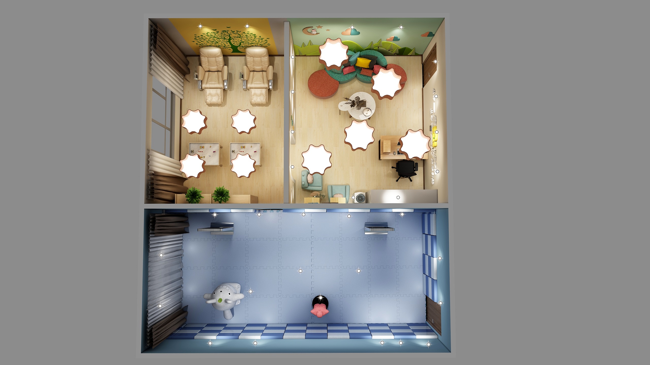 JoneW-小学心理辅导室-装修设计方案