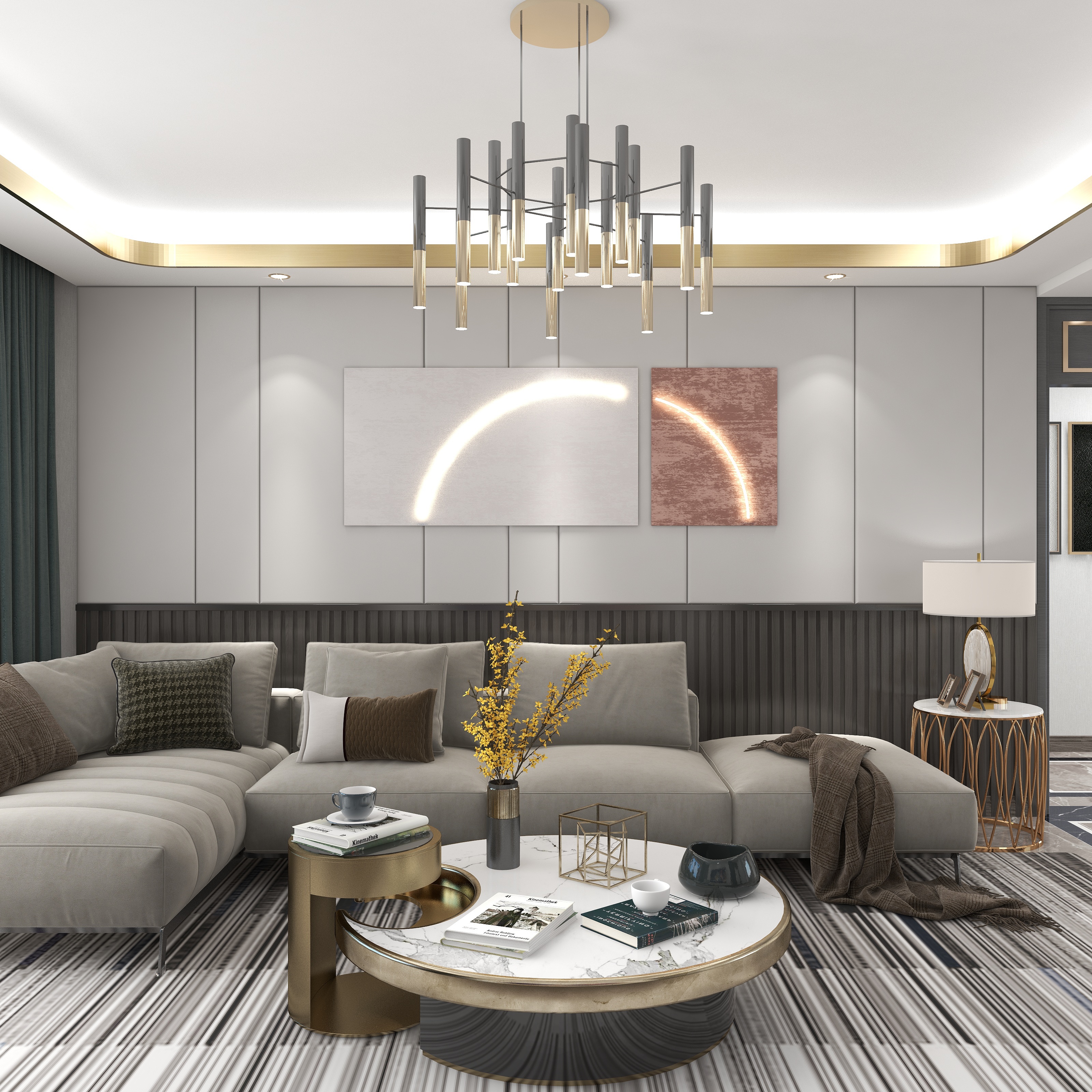 墨上设计-华府庄园180㎡-轻奢-装修设计方案