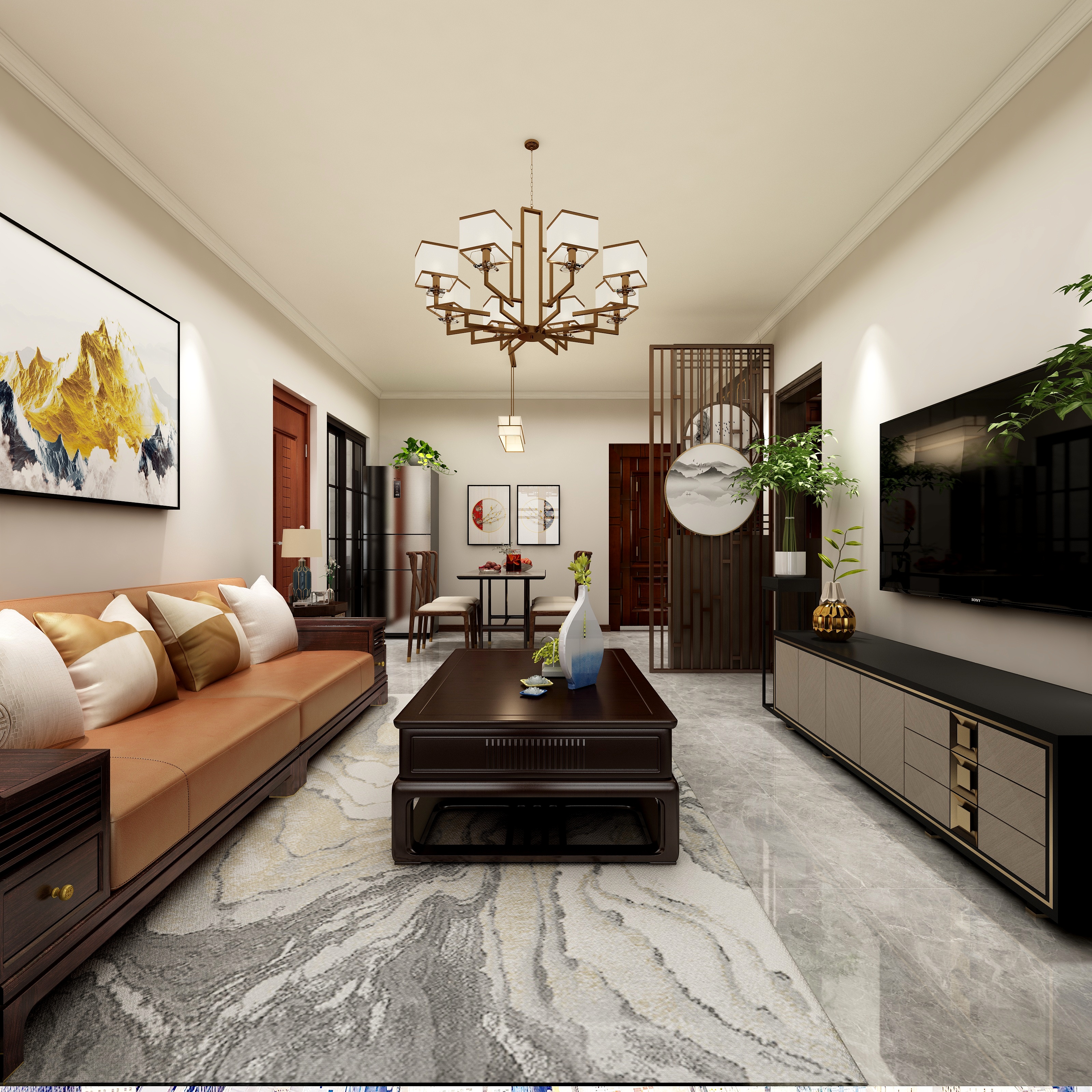 全景VIP设计-[孤有清风]-新中式装修效果图