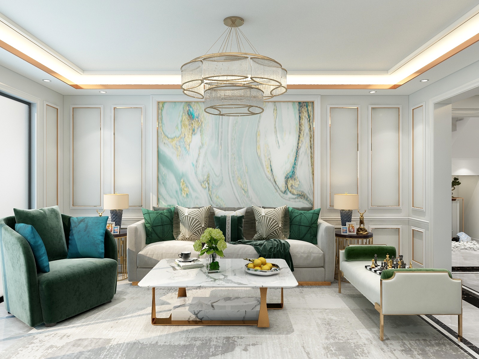 湛智华-简欧273平5房装修效果图