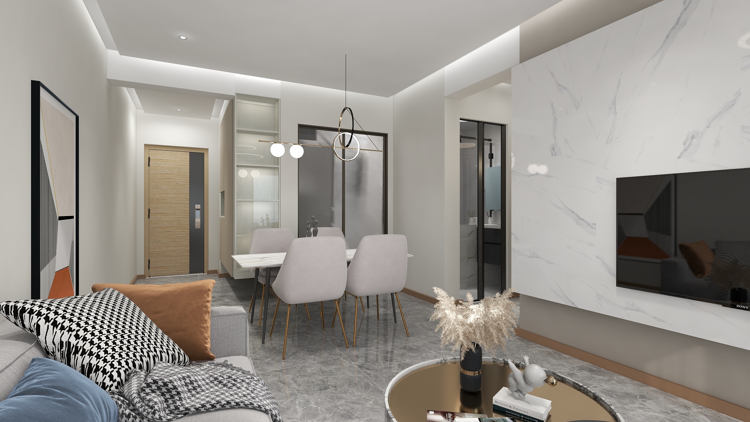 א-现代轻奢风78㎡两居室-装修设计方案