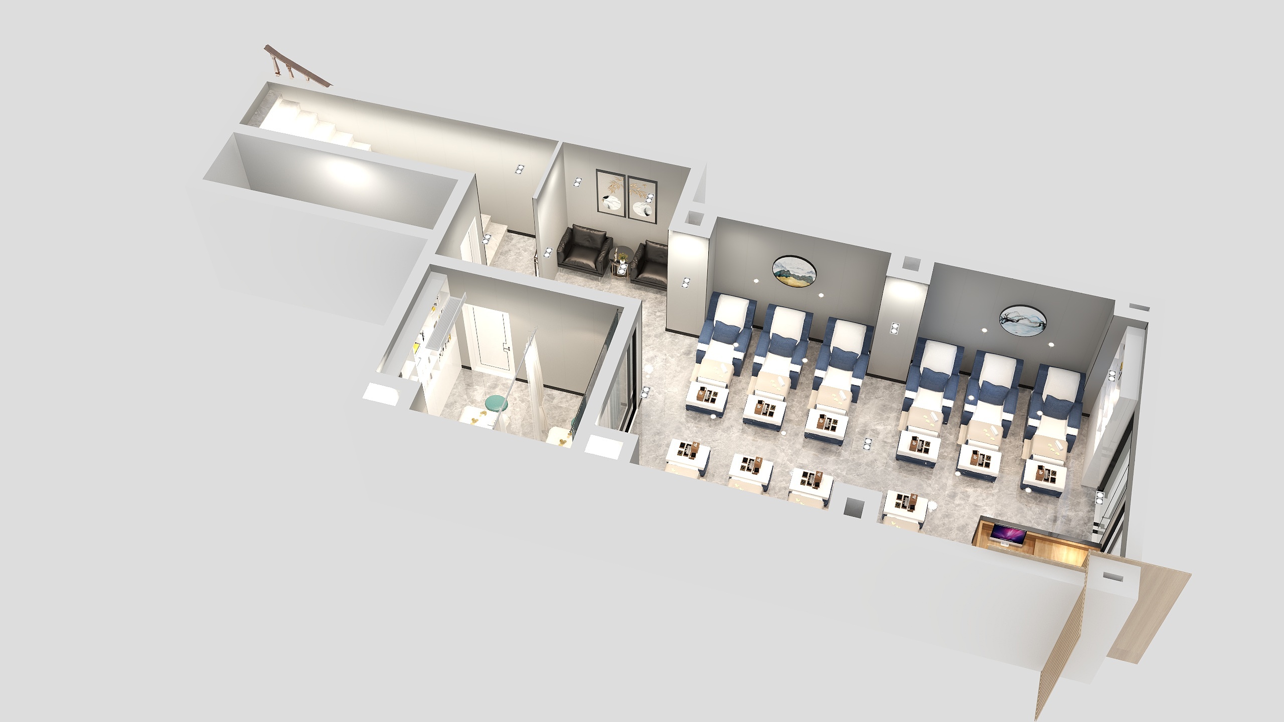 设计031-腾威建设室内设计装修美容院一楼-装修设计方案